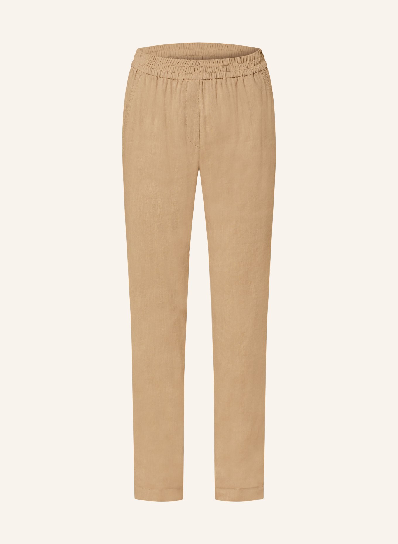 MARC CAIN Trousers ROANNE with linen, Color: CAMEL (Image 1)