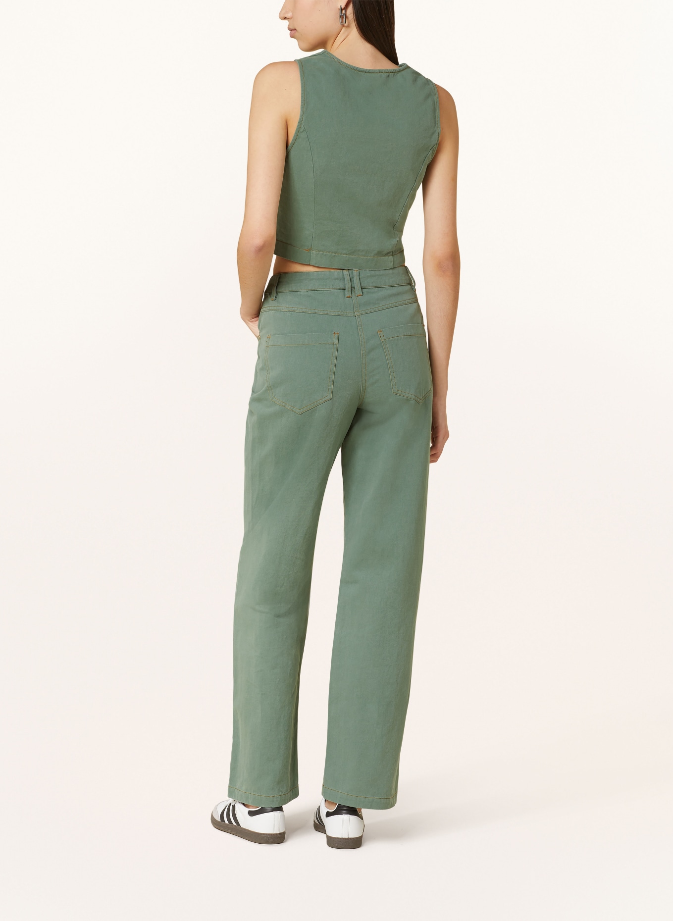 SOMETHINGNEW Straight jeans SNCAM, Color: GREEN (Image 3)