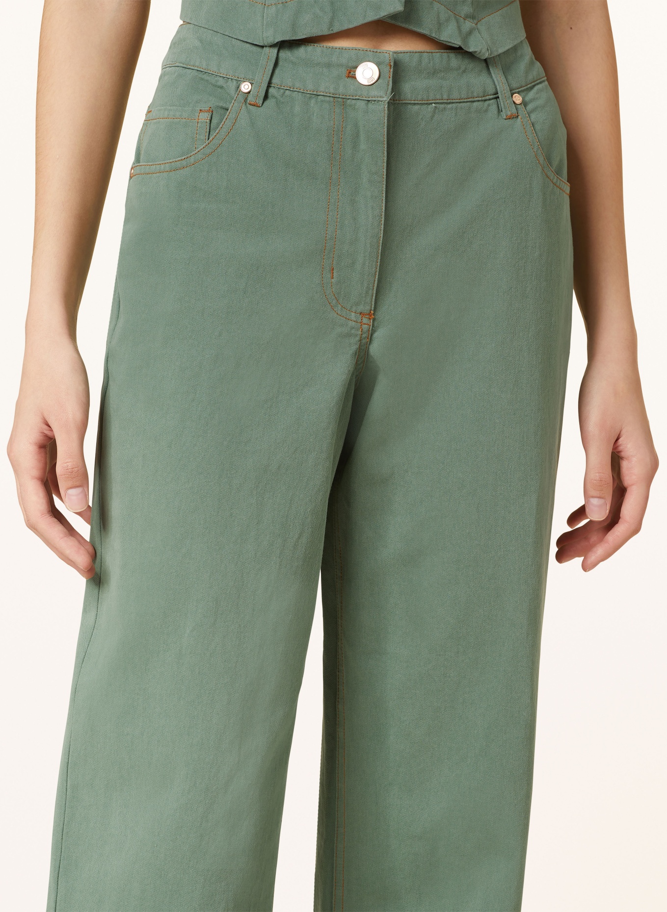 SOMETHINGNEW Straight jeans SNCAM, Color: GREEN (Image 5)