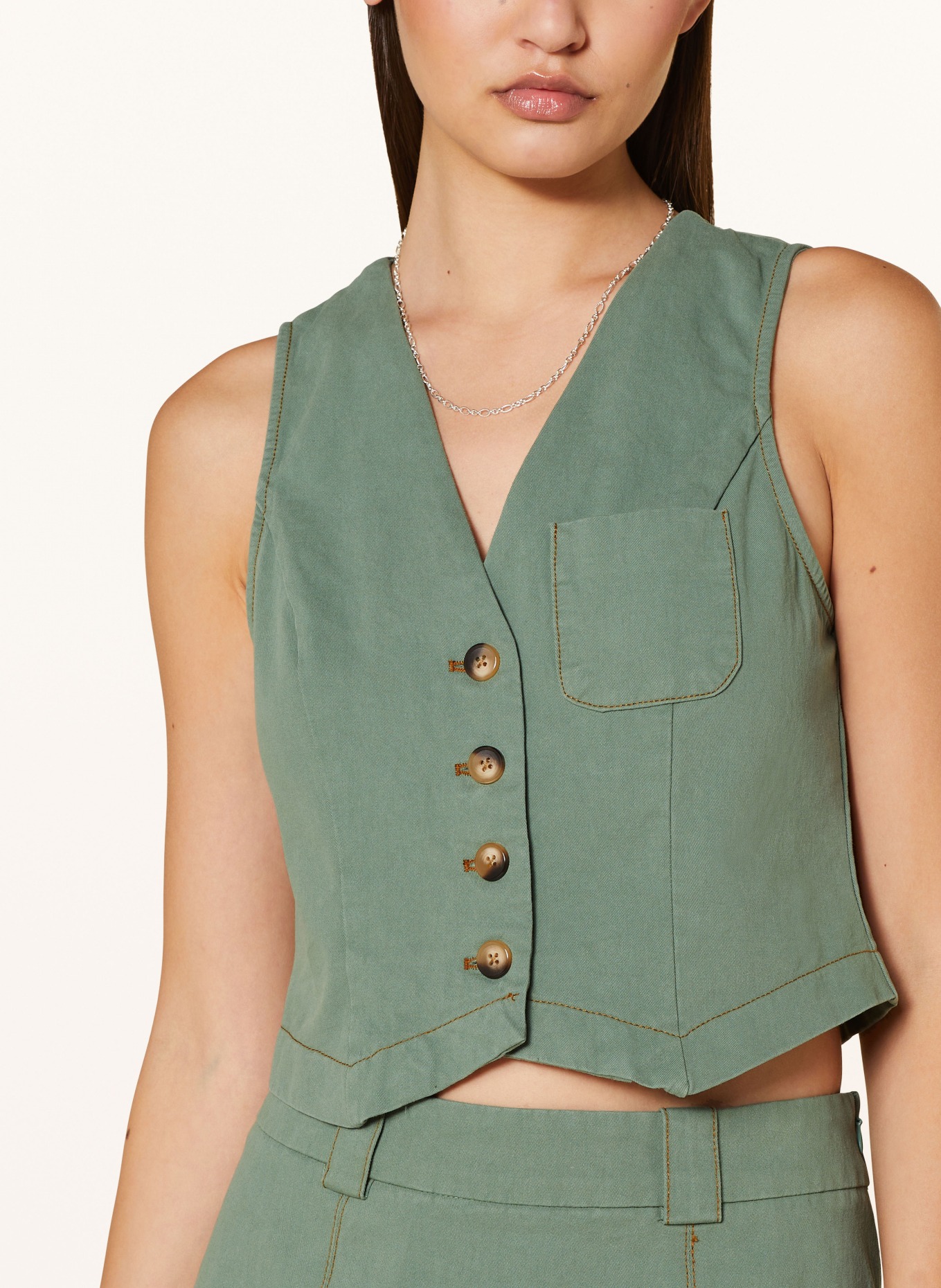 SOMETHINGNEW Blazer vest SNCAM, Color: GREEN (Image 4)