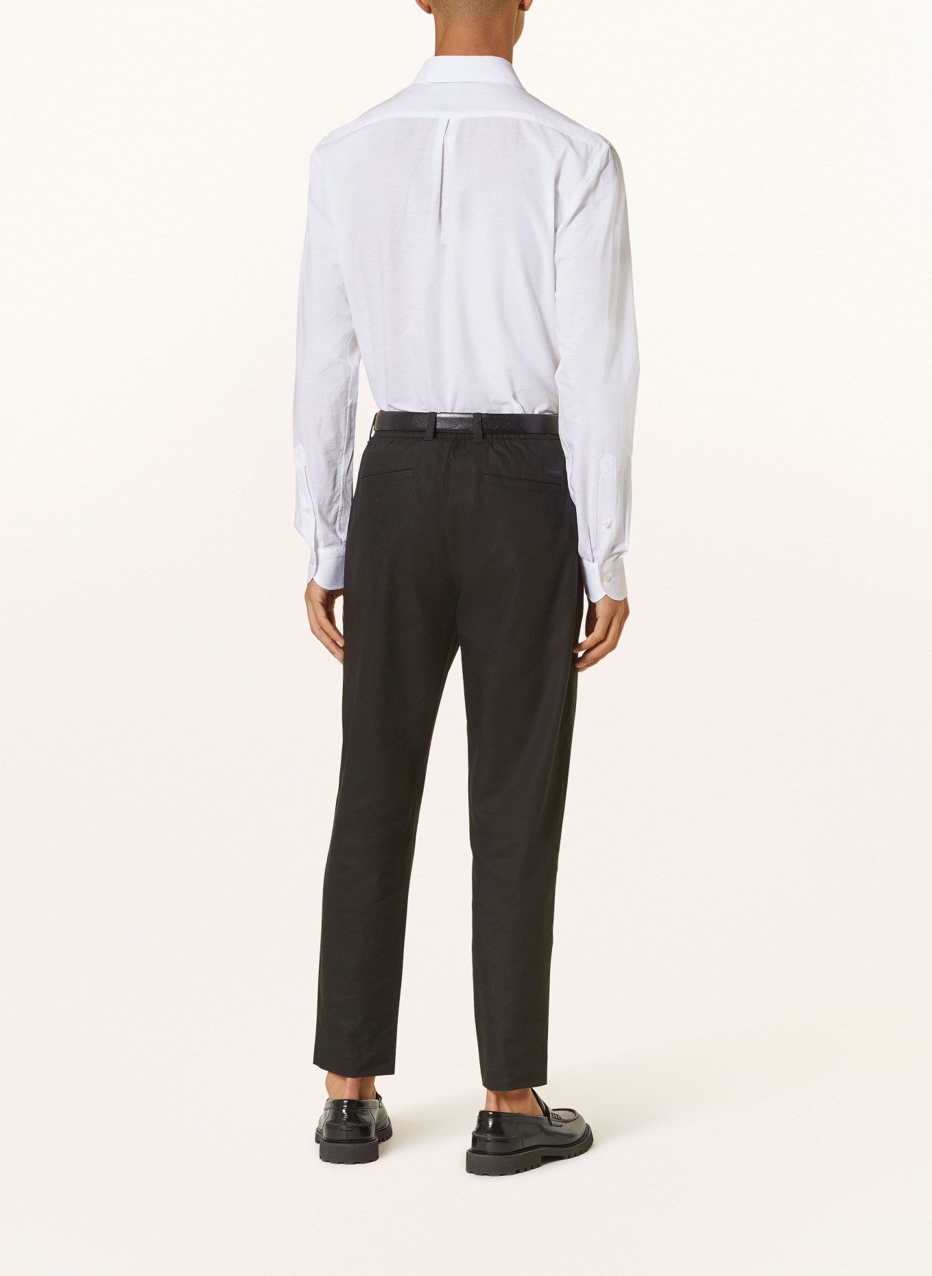 EDUARD DRESSLER Shirt shaped fit with linen, Color: 079 WEISS (Image 3)