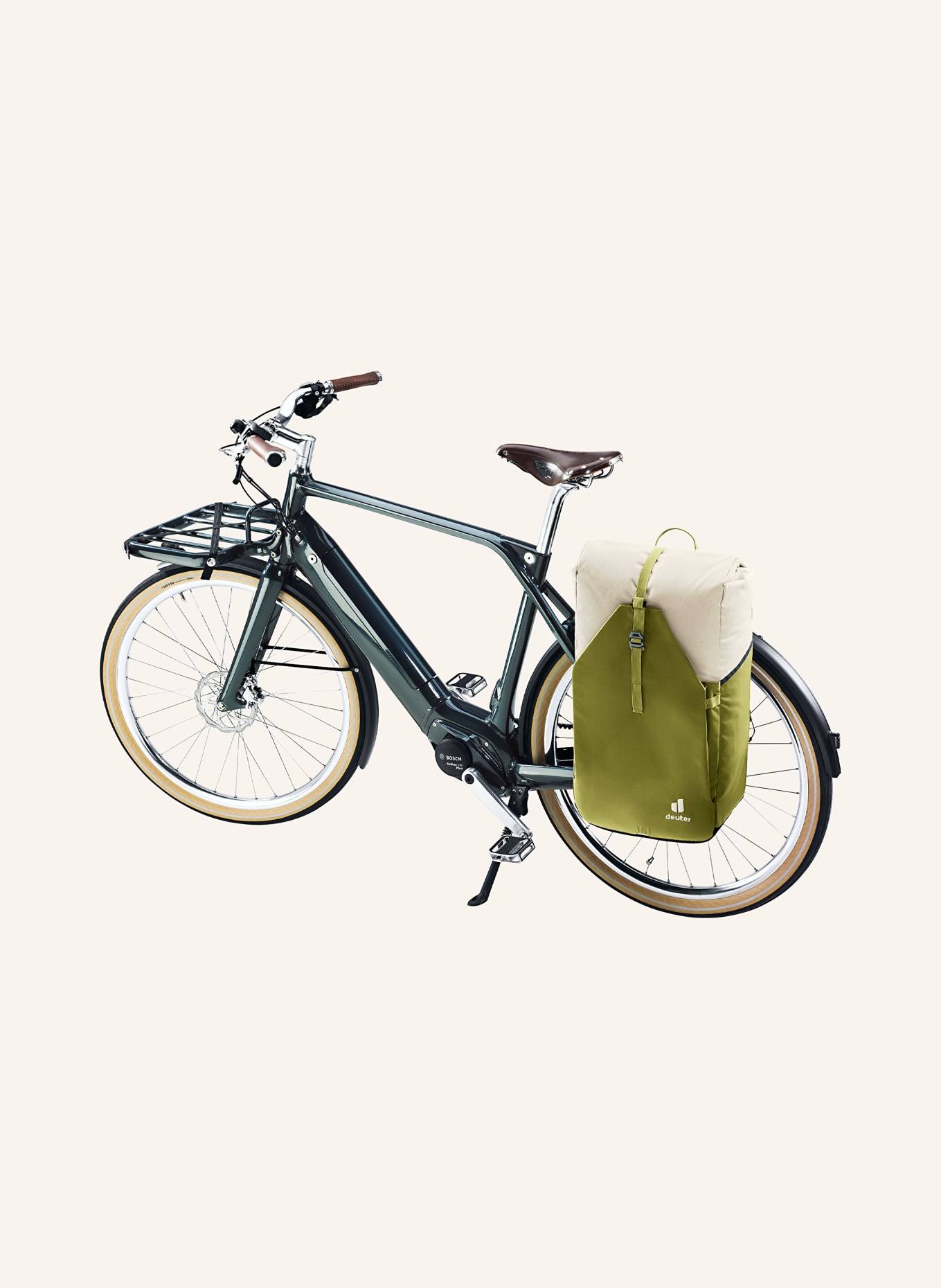 deuter 2-in-1 bicycle bag XBERG 25, Color: OLIVE (Image 5)