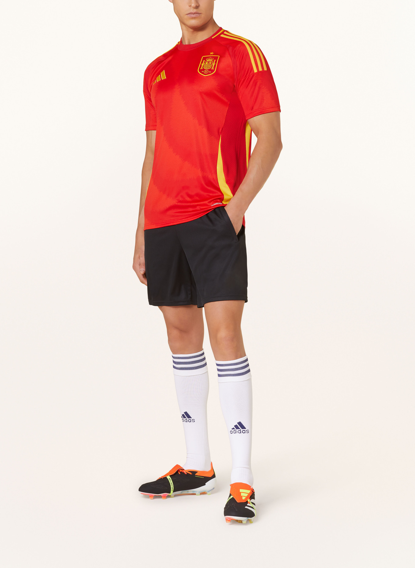 adidas Home kit jersey SPAIN 24 for men, Color: RED/ YELLOW (Image 2)
