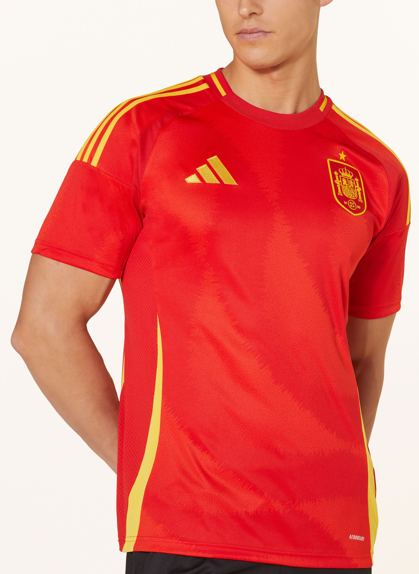 adidas Home kit jersey SPAIN 24 for men, Color: RED/ YELLOW (Image 4)