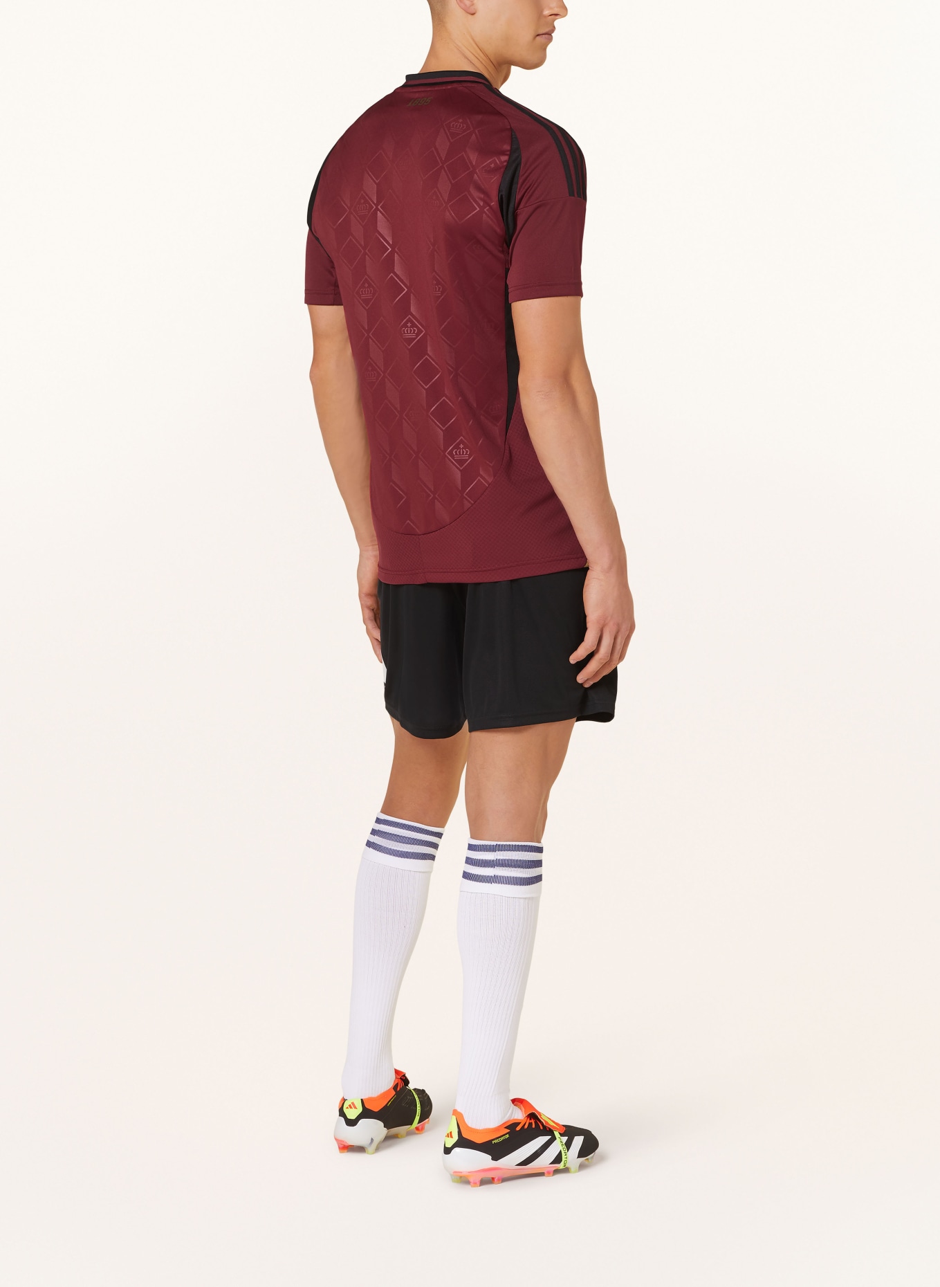adidas Koszulka domowa BELGIA 24 dla mężczyzn, Kolor: CIEMNOCZERWONY/ CZARNY/ CIEMNOŻÓŁTY (Obrazek 3)