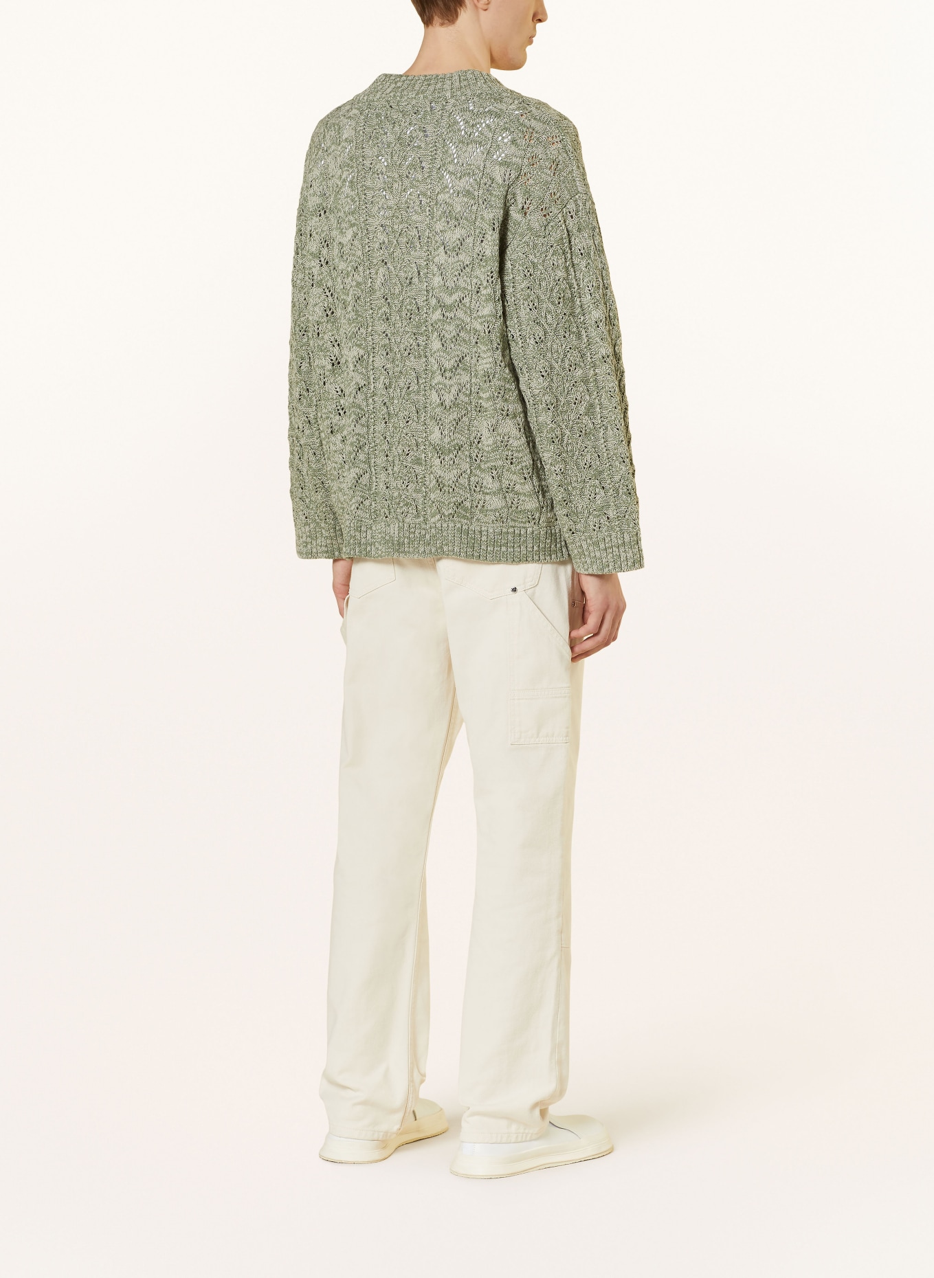 HOLZWEILER Sweater PALOMA, Color: GREEN/ LIGHT GRAY (Image 3)