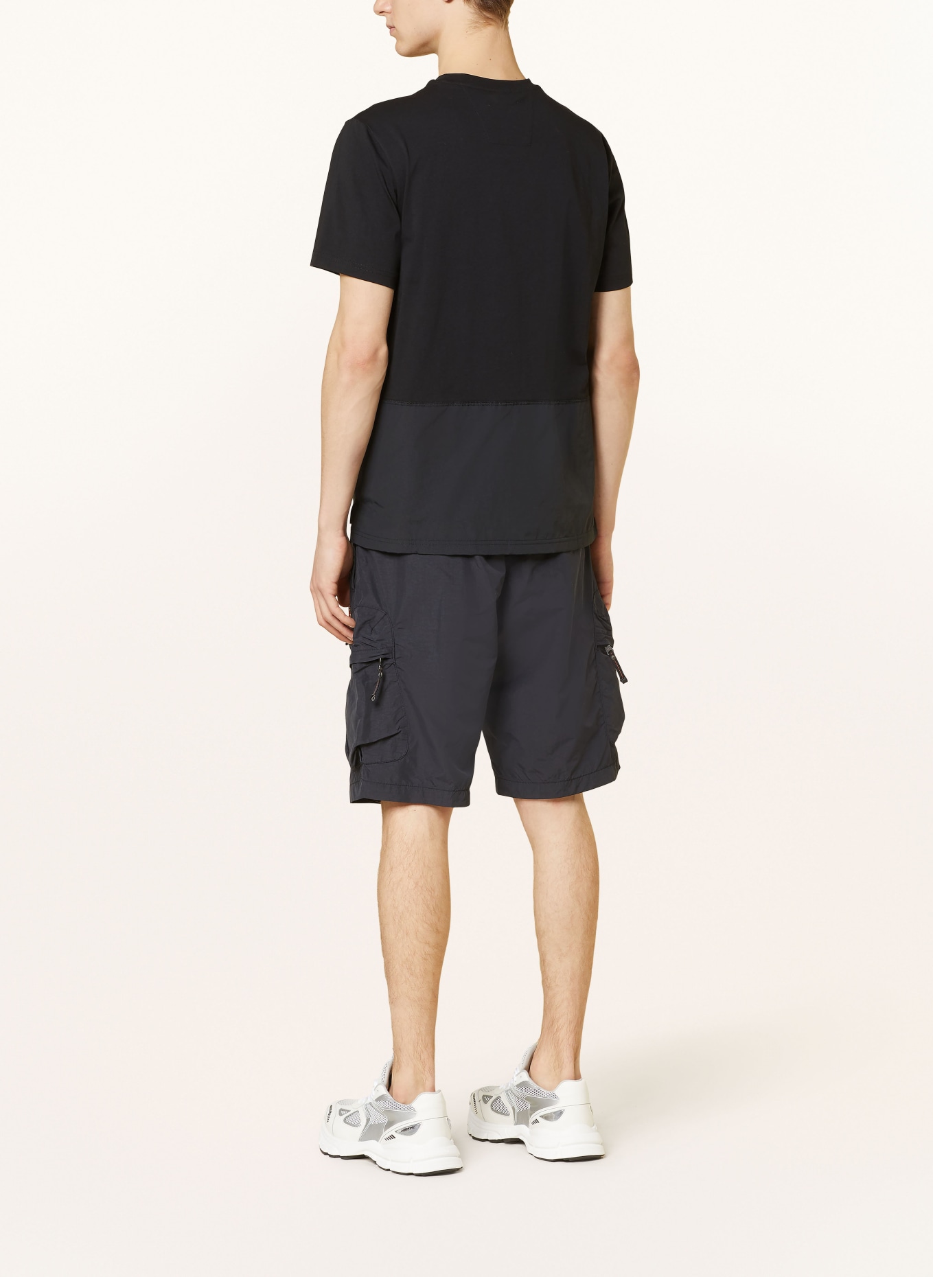 PARAJUMPERS T-shirt CLINT in mixed materials, Color: BLACK (Image 3)
