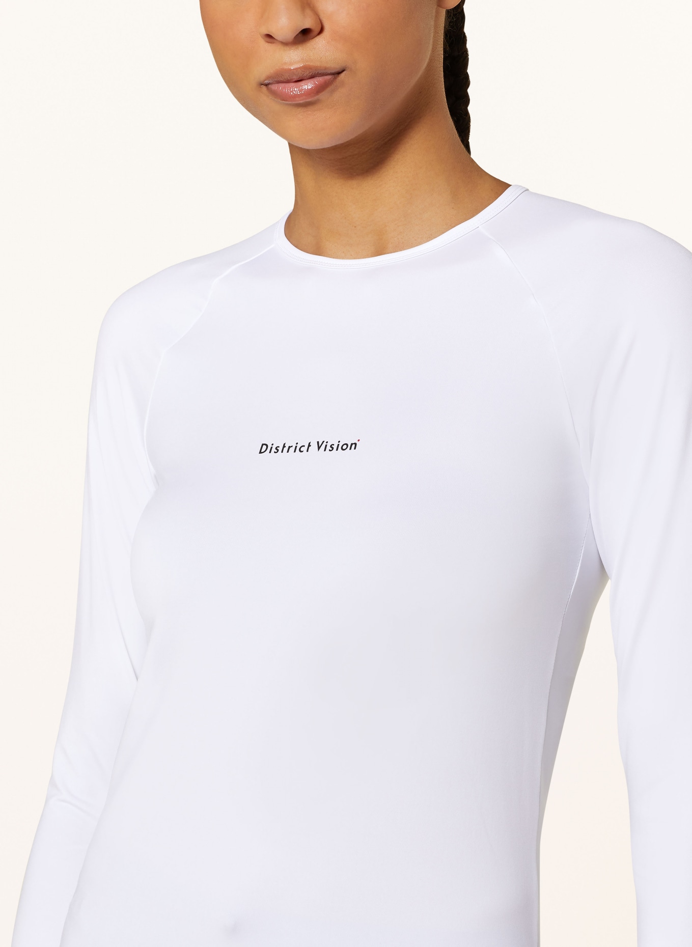 District Vision Running shirt, Color: WHITE (Image 4)
