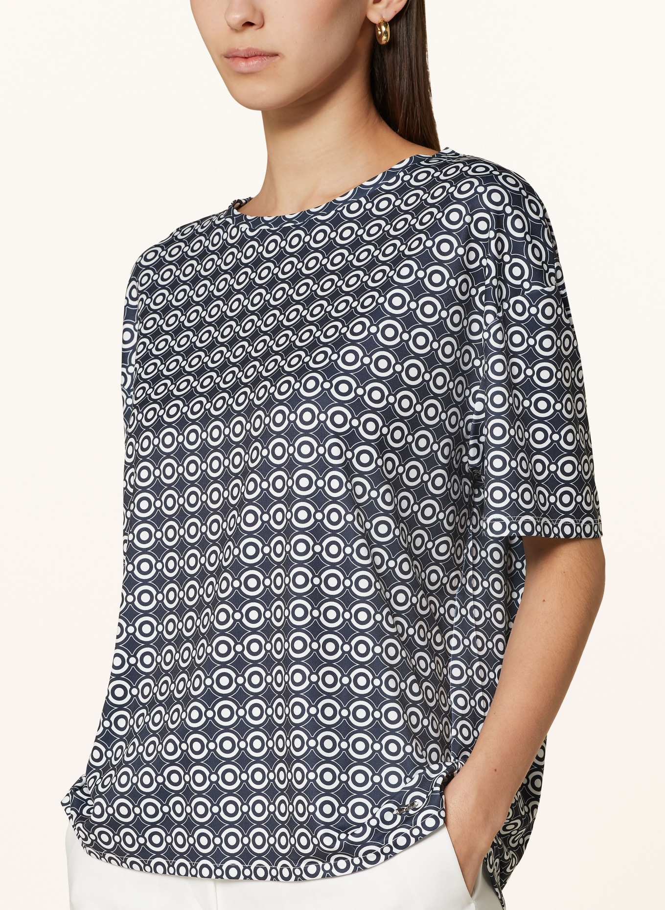 BRAX Shirt blouse CALLY, Color: DARK BLUE/ WHITE (Image 4)