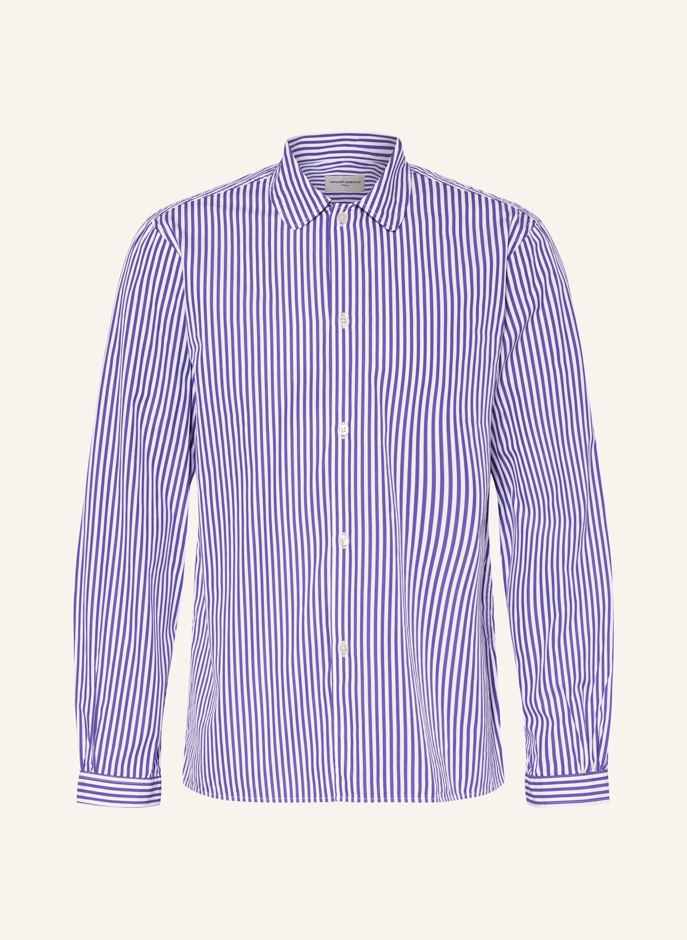 Officine Générale Shirt ELOAN straight fit, Color: WHITE/ PURPLE (Image 1)