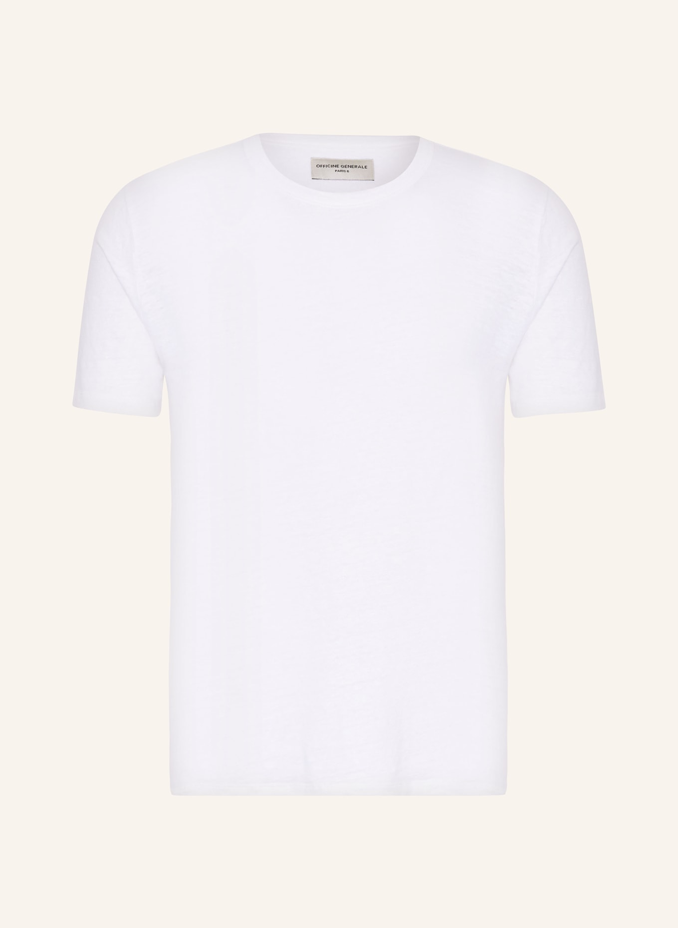 Officine Générale T-shirt z lnu, Kolor: KREMOWY (Obrazek 1)