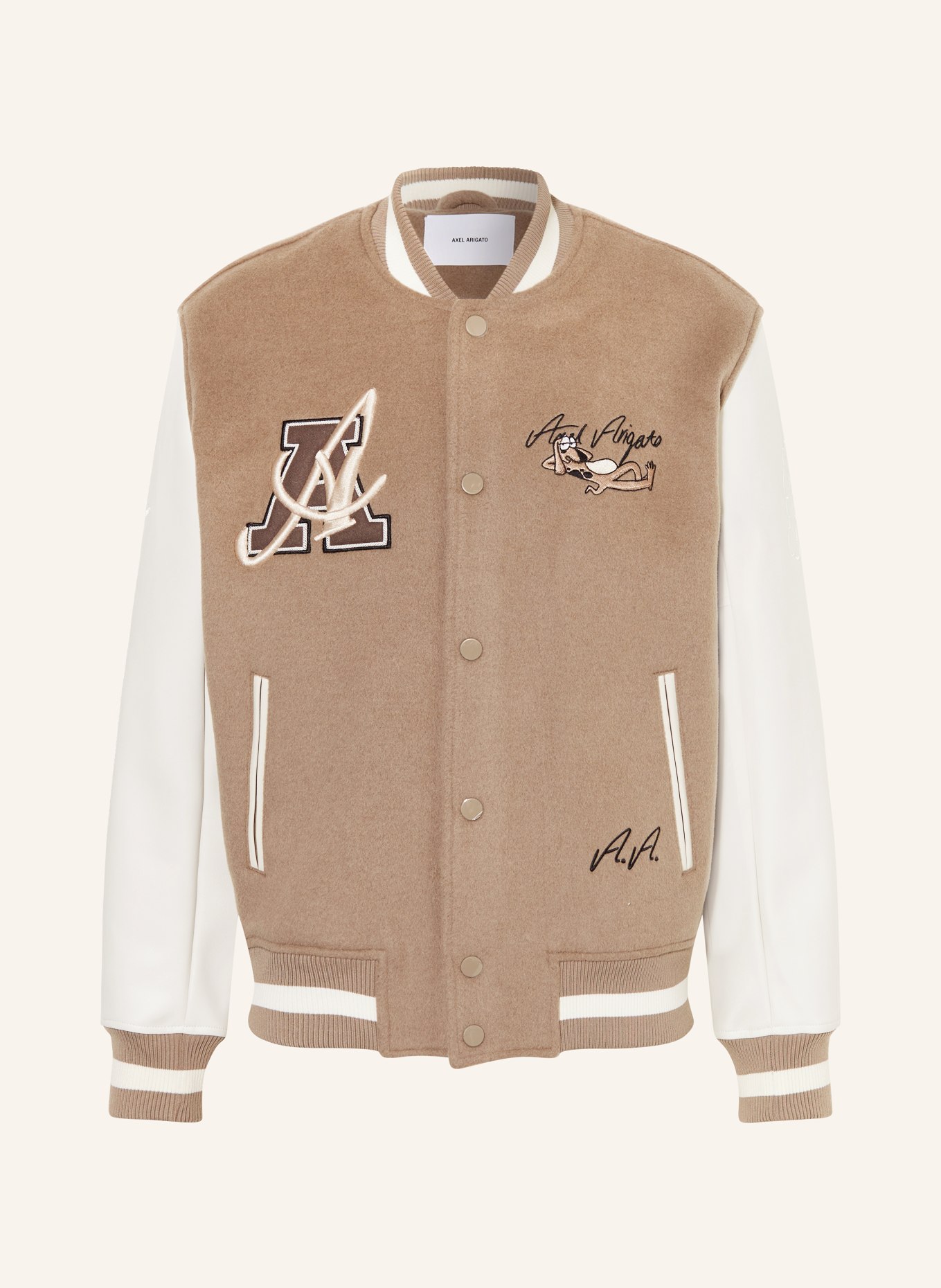 AXEL ARIGATO College jacket WES, Color: LIGHT BROWN (Image 1)