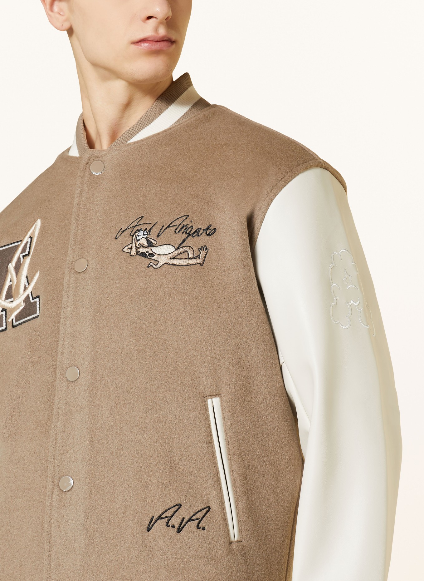 AXEL ARIGATO College jacket WES, Color: LIGHT BROWN (Image 4)