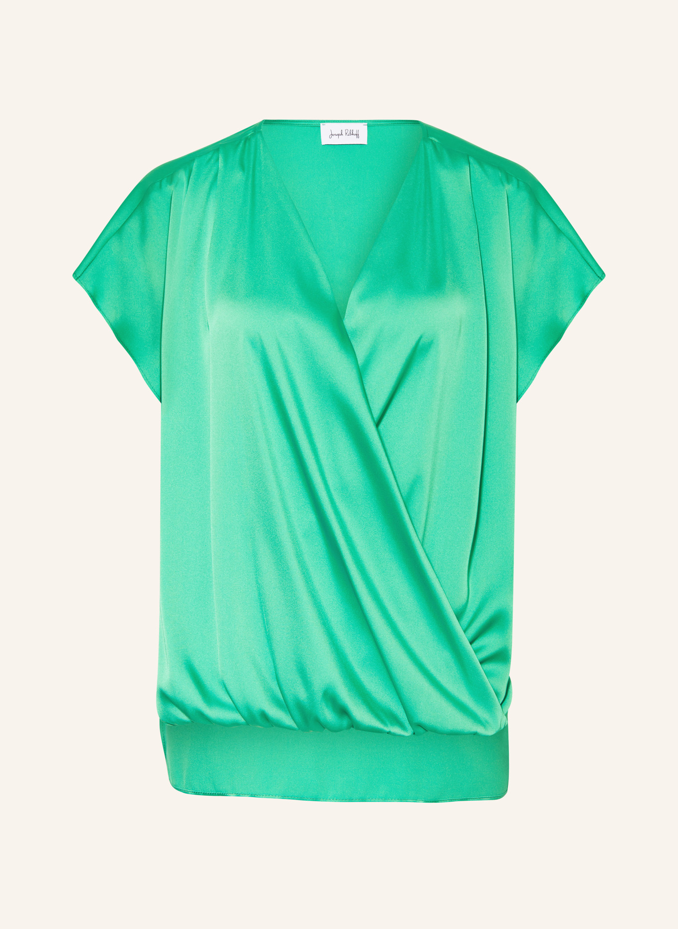 Joseph Ribkoff Shirt blouse in satin, Color: GREEN (Image 1)