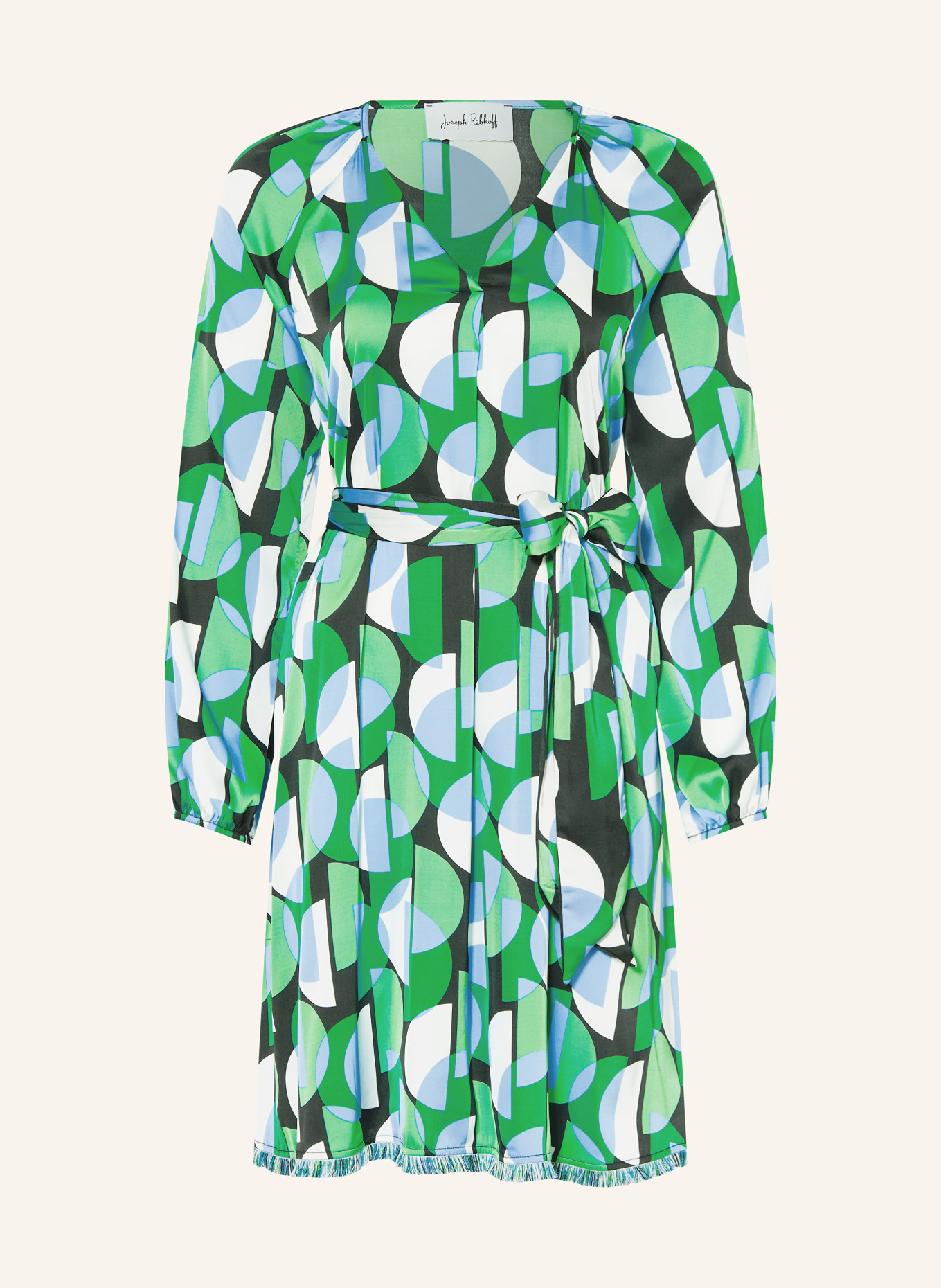 Joseph Ribkoff Dress, Color: GREEN/ LIGHT BLUE/ BLACK (Image 1)