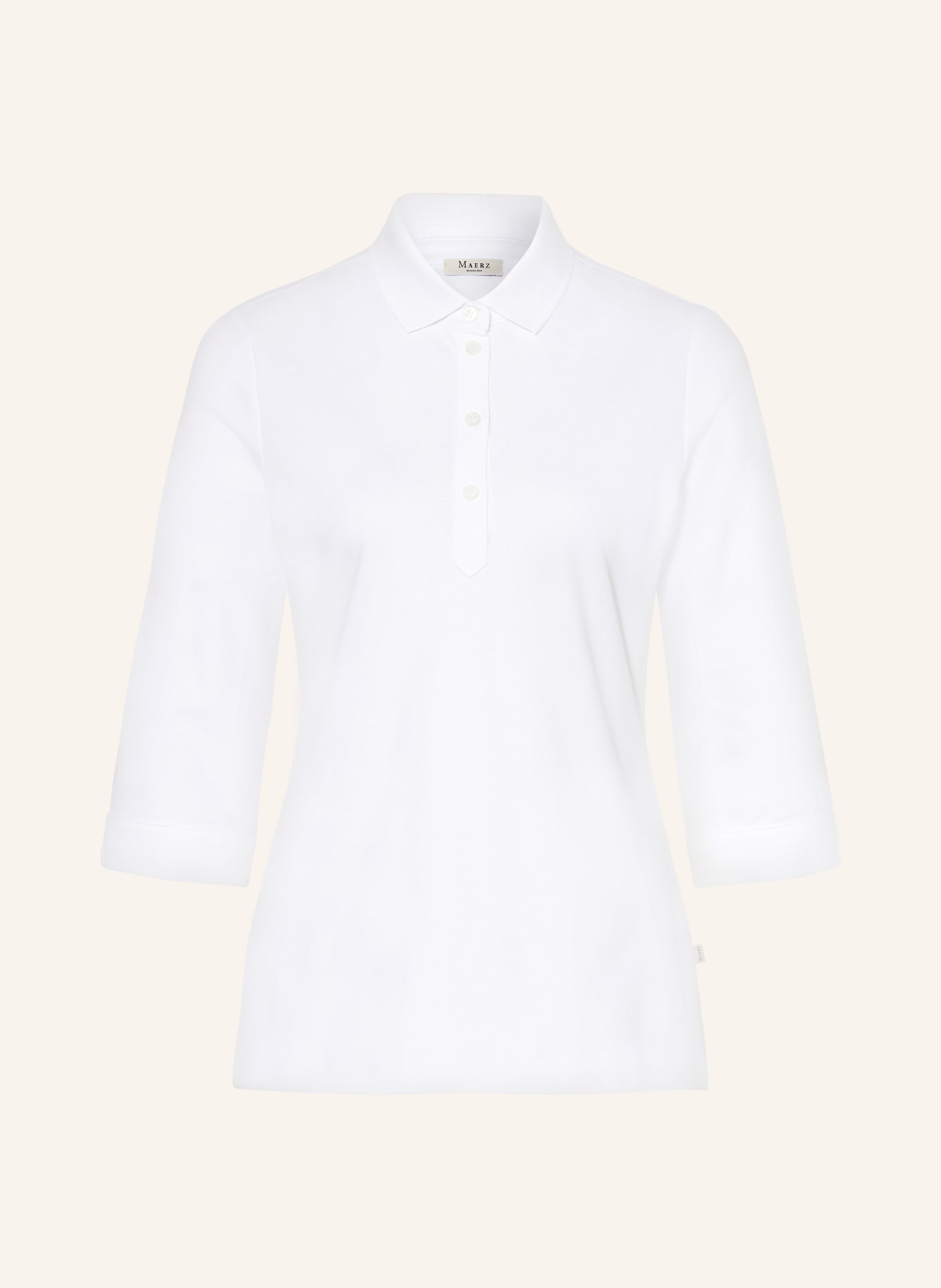MAERZ MUENCHEN Piqué polo shirt, Color: WHITE (Image 1)