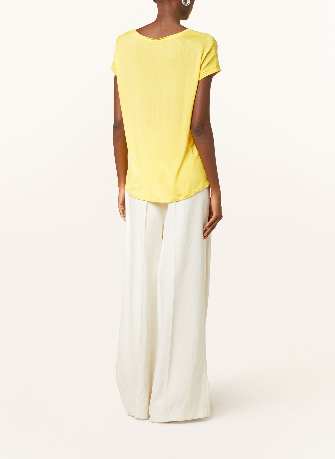 oui Blusenshirt im Materialmix: GELB