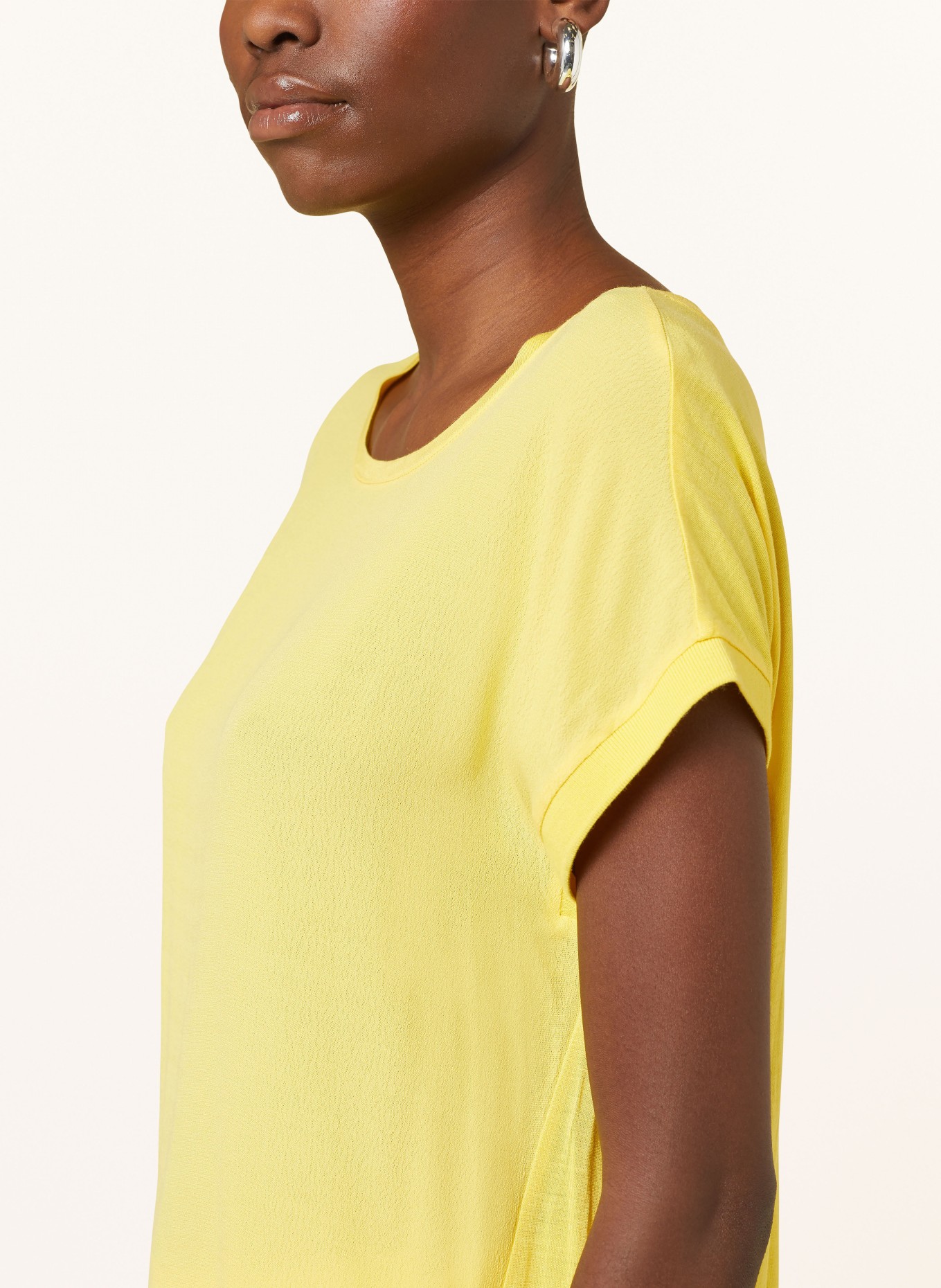 oui Blusenshirt im Materialmix: GELB