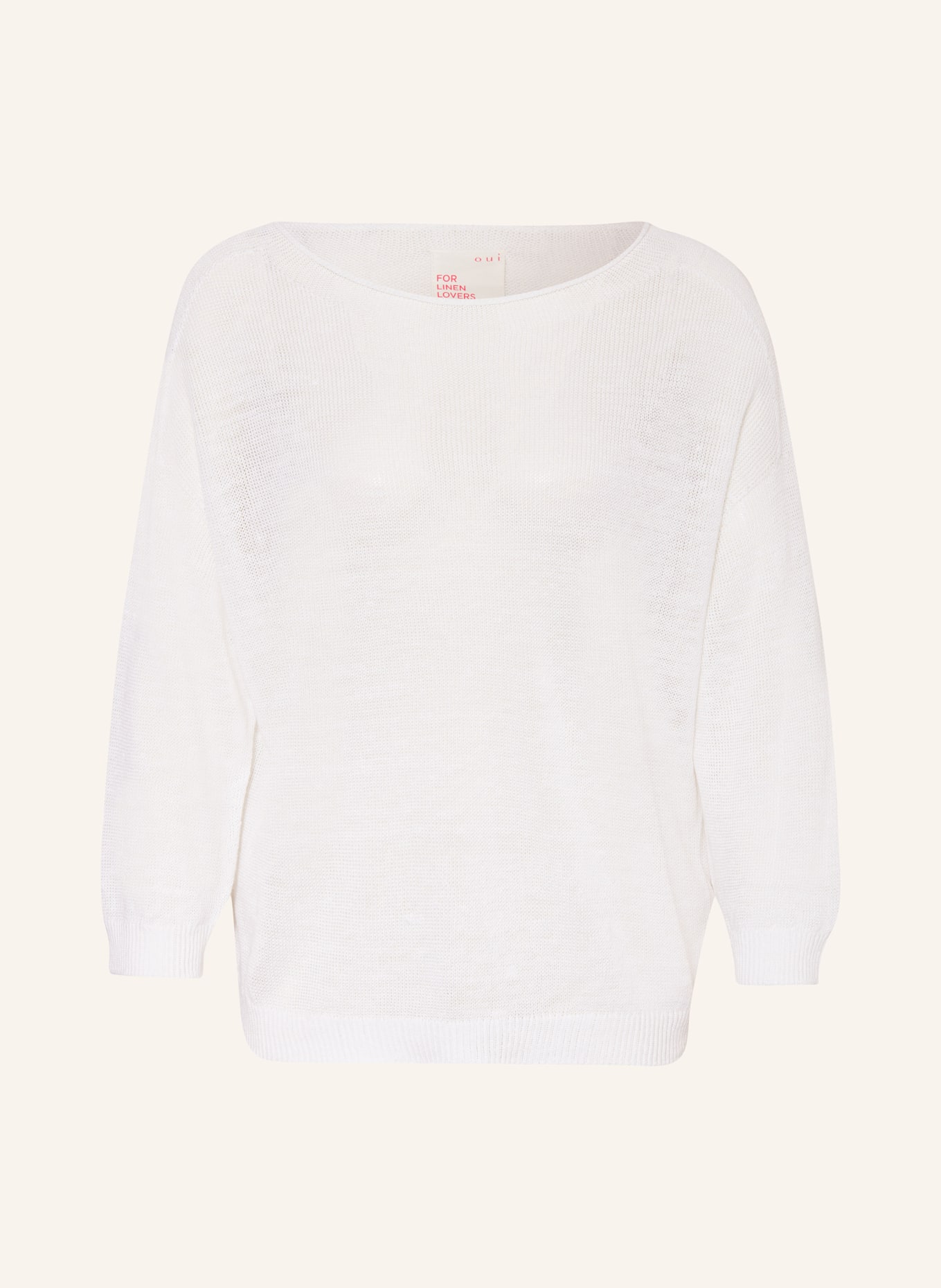 oui Linen sweater, Color: WHITE (Image 1)
