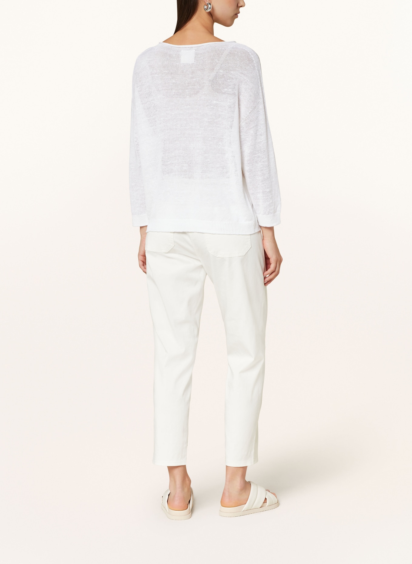 oui Linen sweater, Color: WHITE (Image 3)