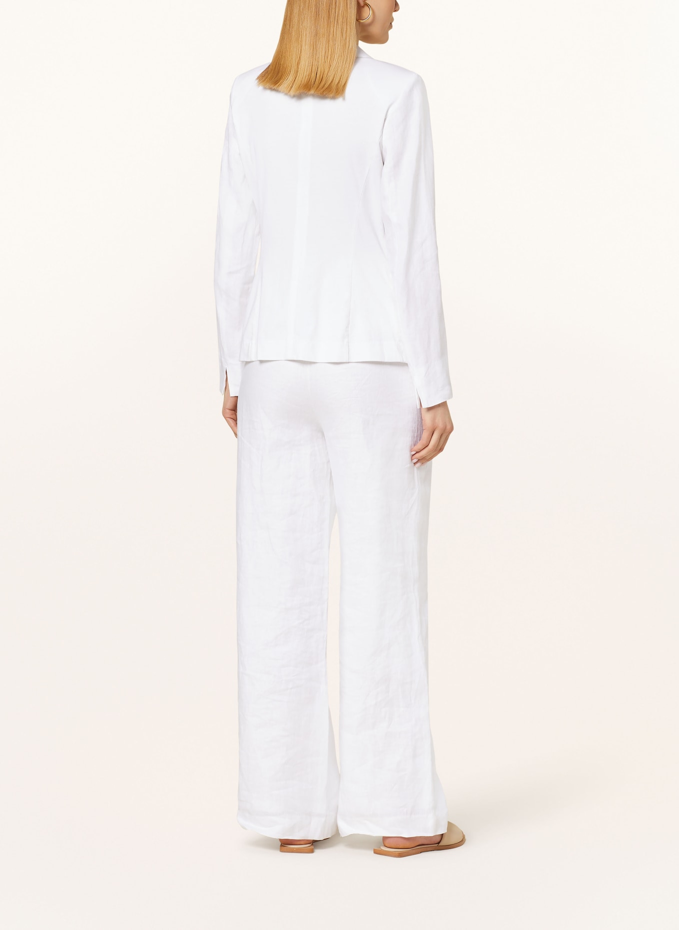 oui Linen blazer, Color: WHITE (Image 3)
