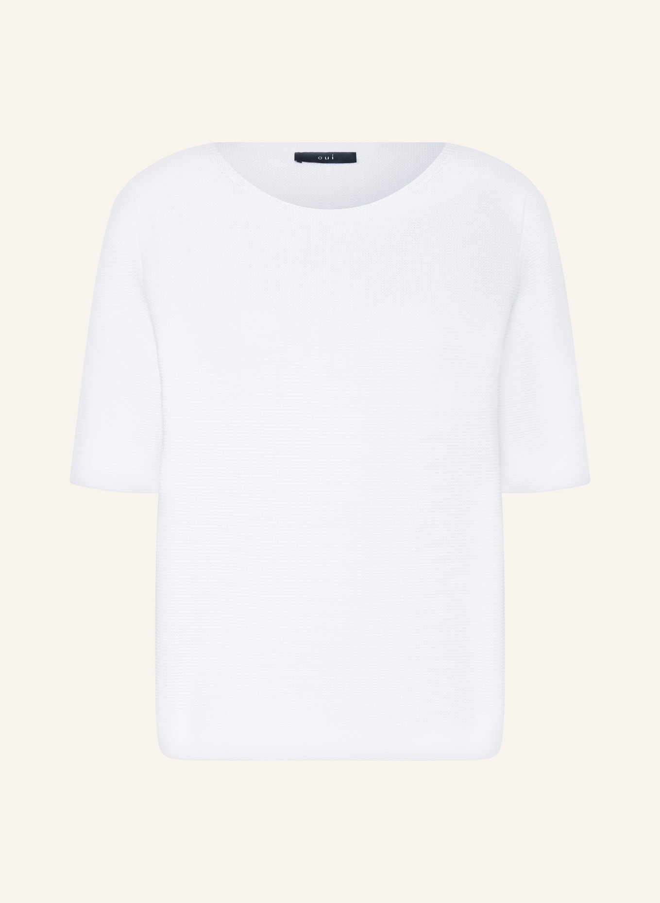 oui Knit shirt, Color: WHITE (Image 1)