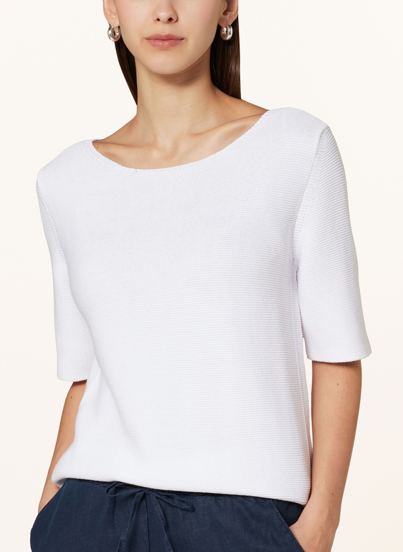 oui Knit shirt, Color: WHITE (Image 4)
