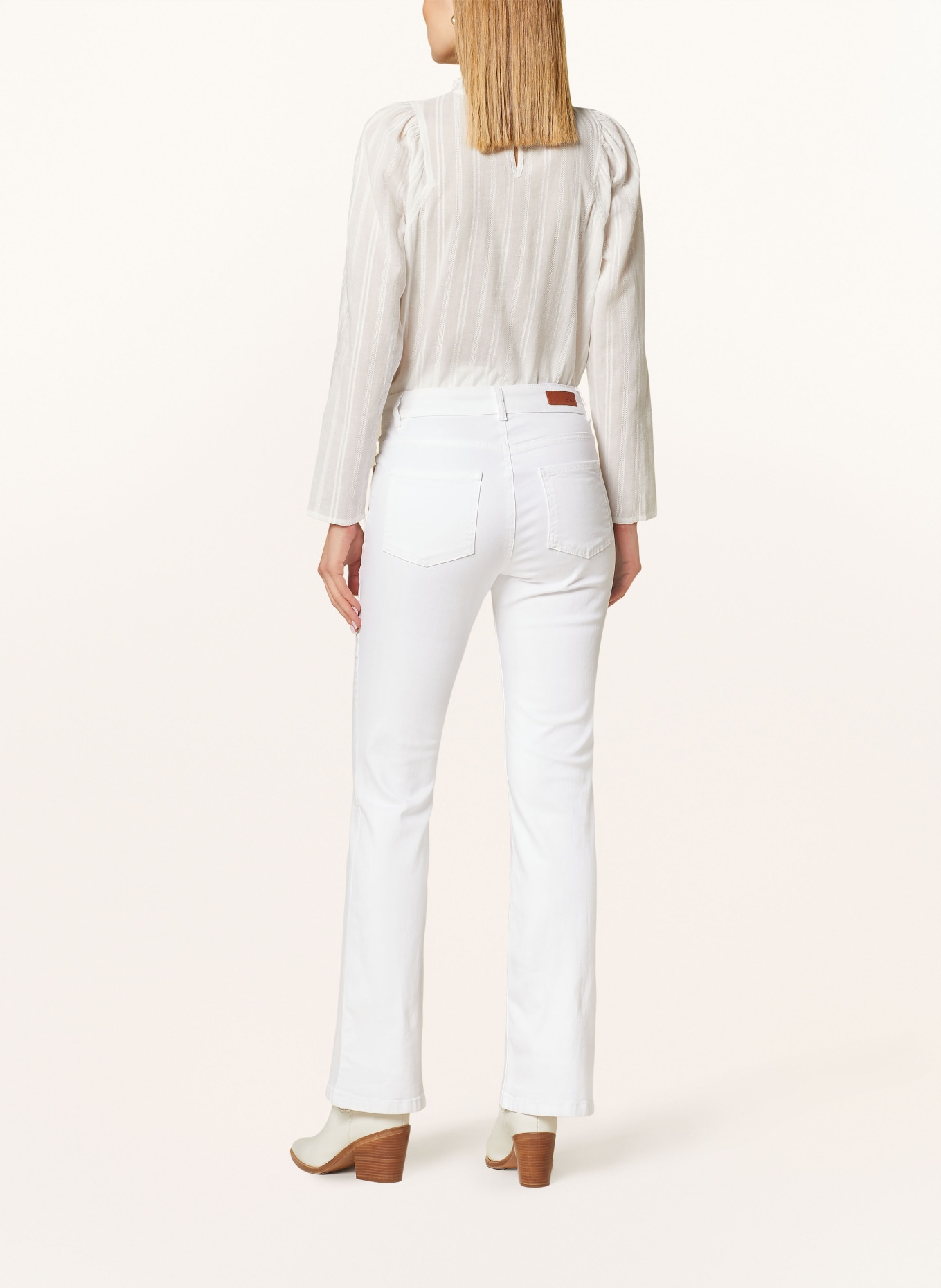 oui Flared jeans, Color: WHITE (Image 3)