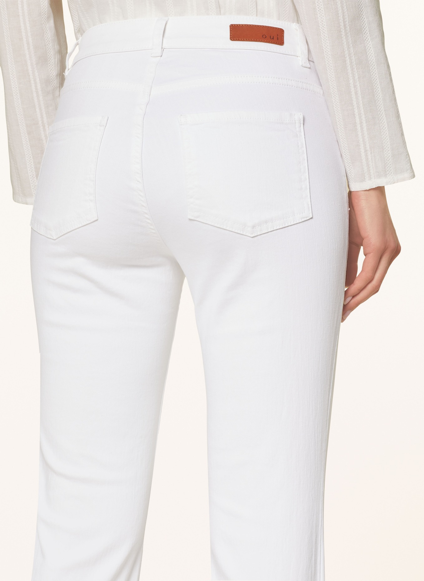 oui Flared jeans, Color: WHITE (Image 5)