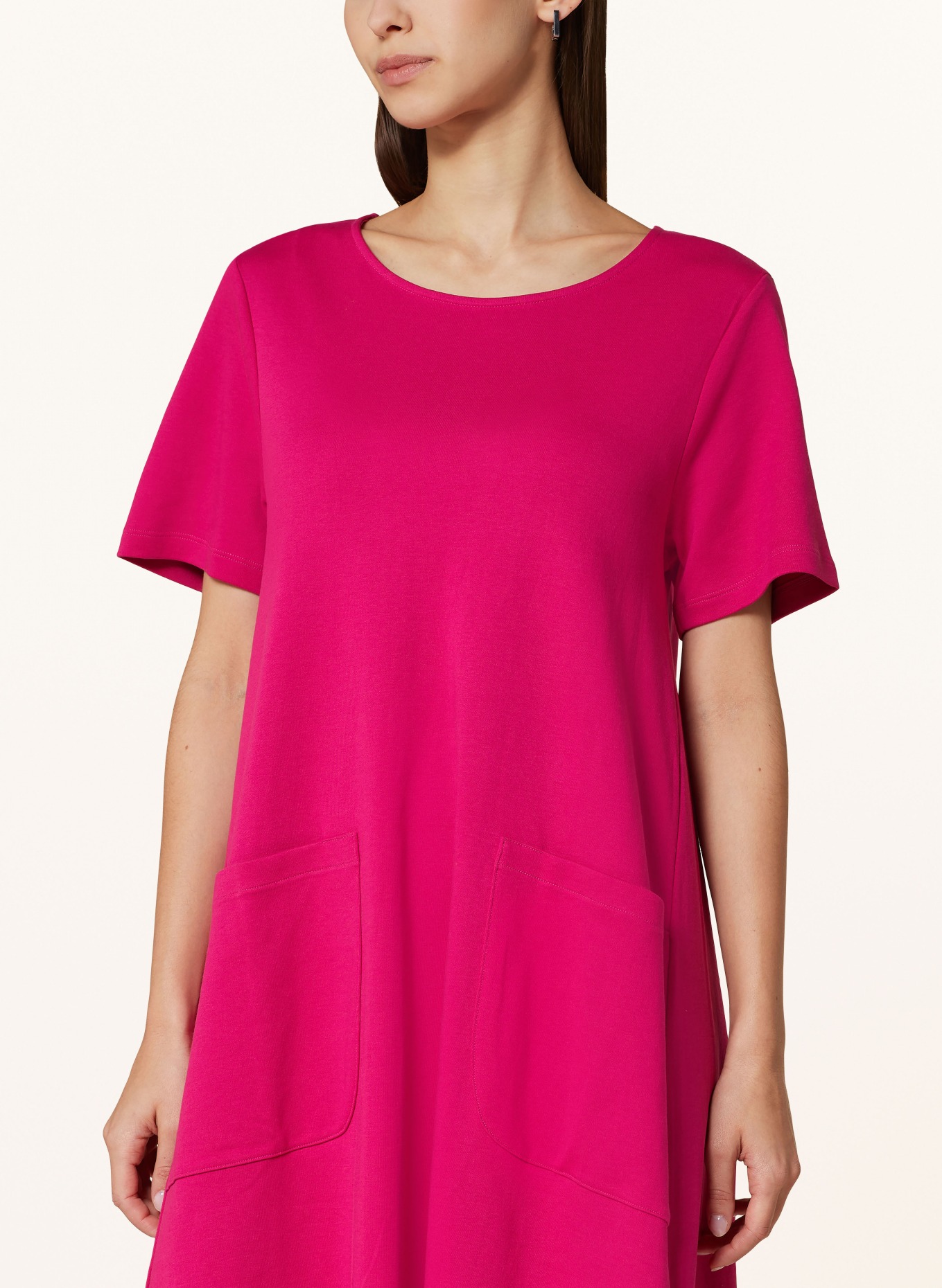 oui Jersey dress, Color: PINK (Image 4)