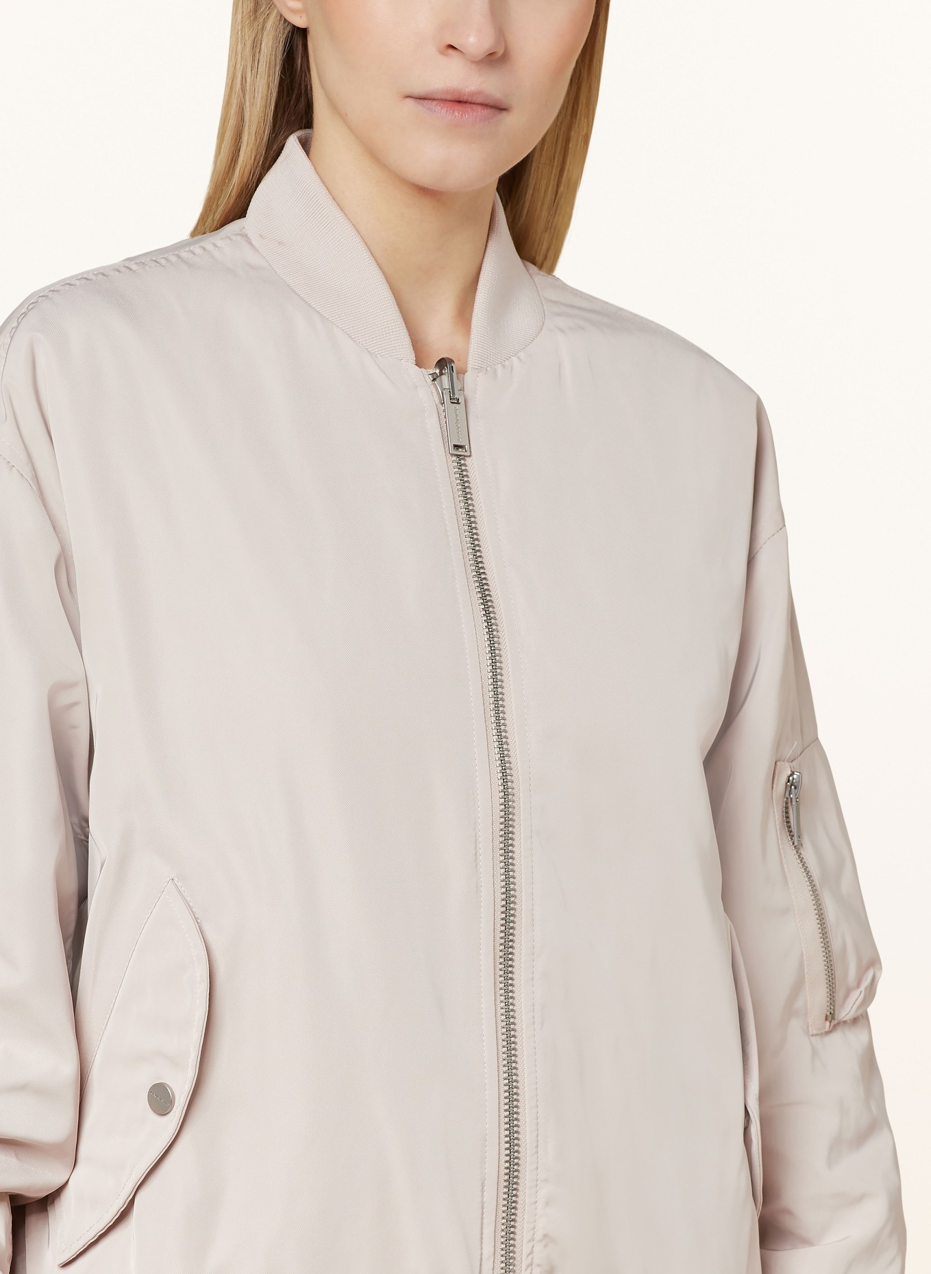 RINO & PELLE Bomber jacket ELYN reversible, Color: LIGHT GRAY/ OLIVE (Image 4)