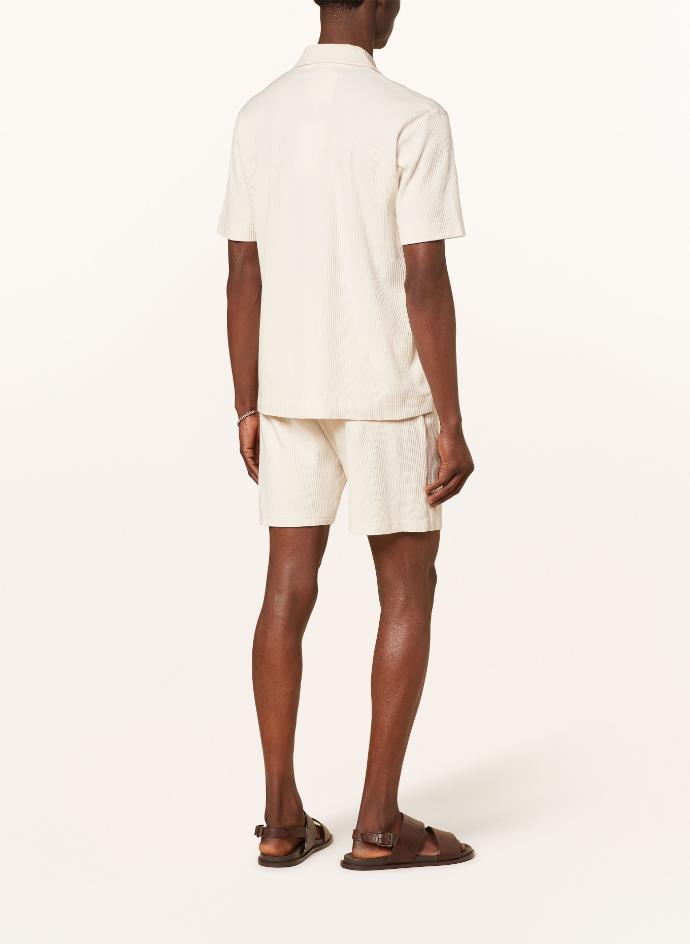 DANIELE FIESOLI Kurzarm-Hemd Comfort Fit aus Jersey, Farbe: CREME (Bild 3)