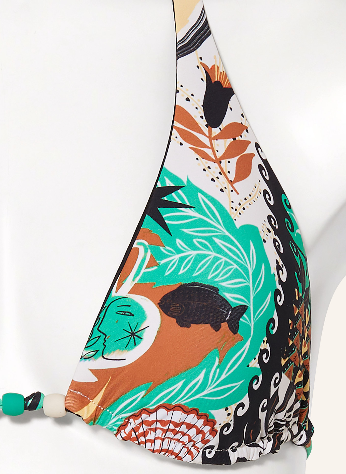 SEAFOLLY Triangle bikini top ATLANTIS, Color: ECRU/ BLACK/ BROWN (Image 4)
