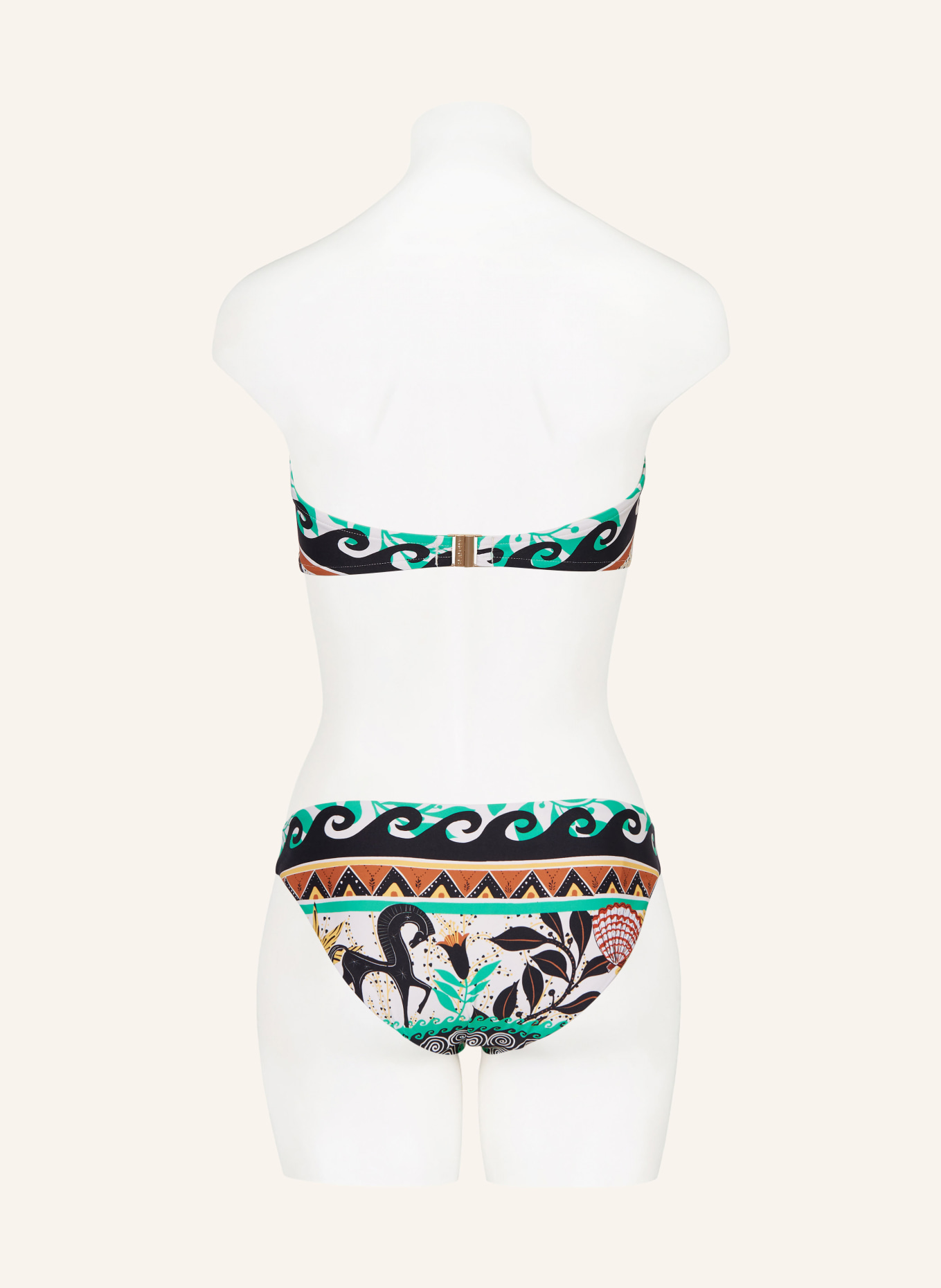 SEAFOLLY Basic bikini bottoms ATLANTIS, Color: ECRU/ BLACK/ GREEN (Image 3)