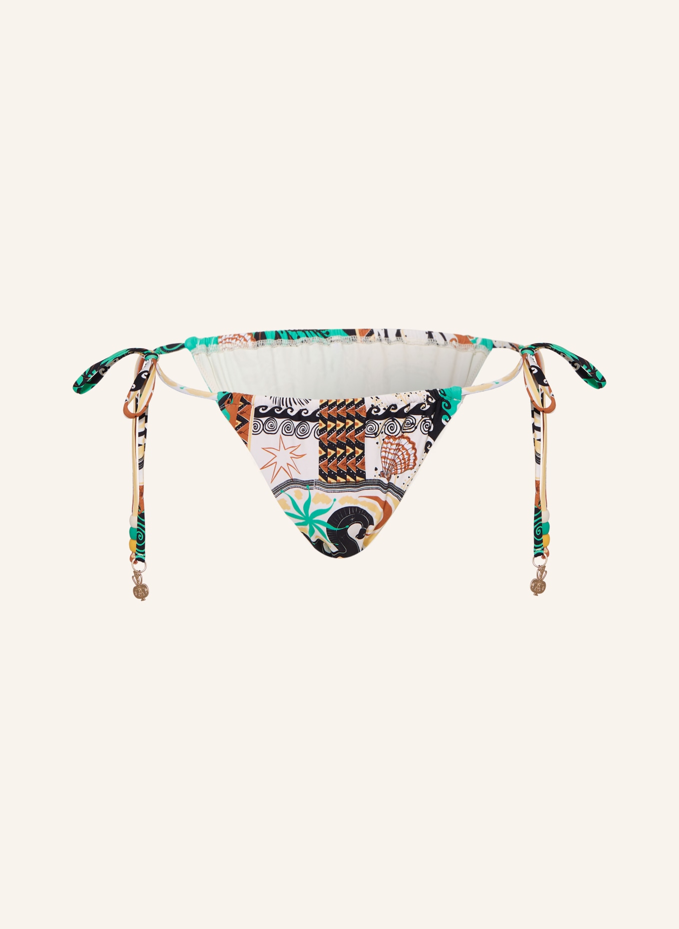 SEAFOLLY Brazilian bikini bottoms ATLANTIS, Color: ECRU/ BLACK/ BROWN (Image 1)