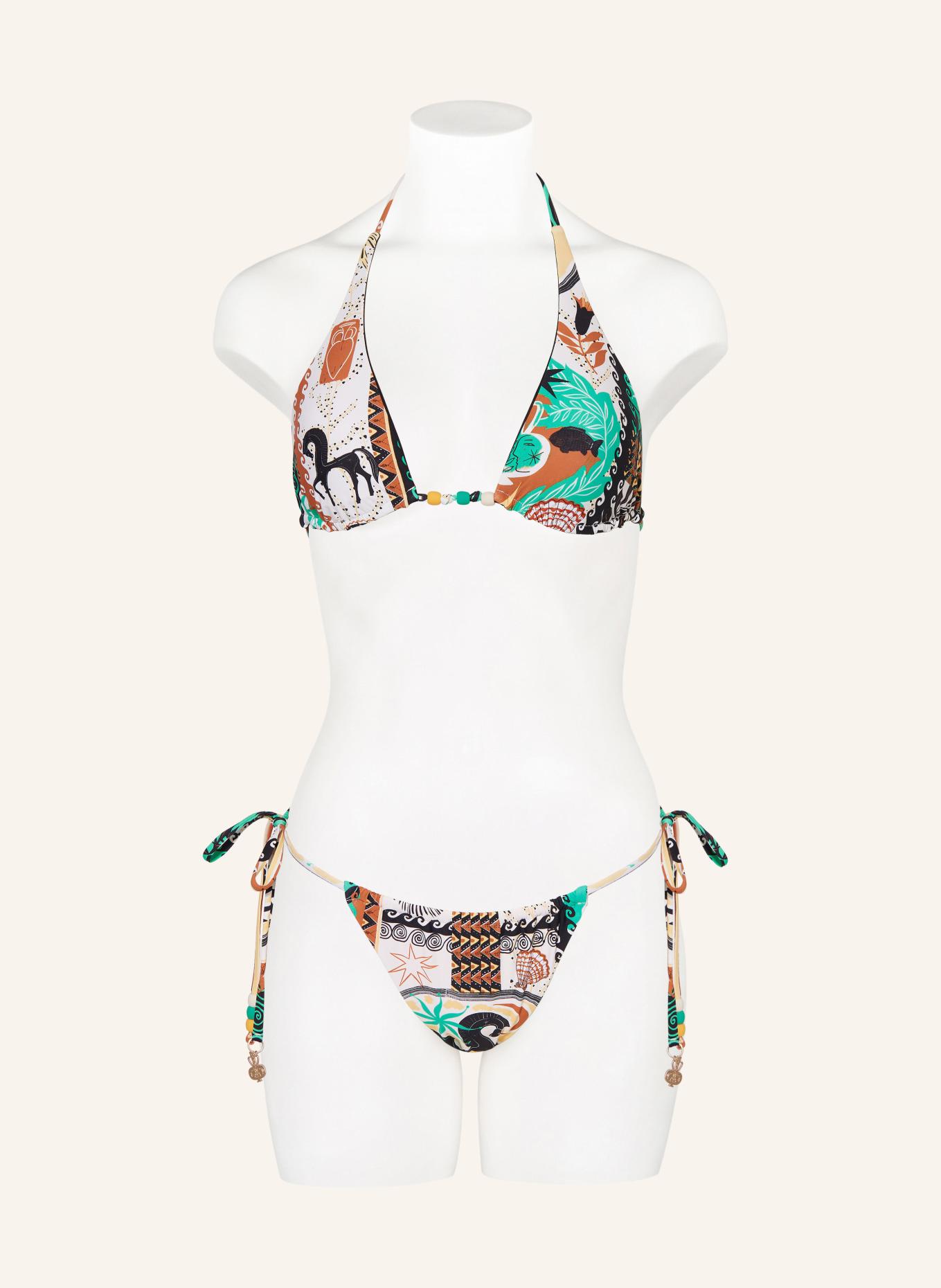 SEAFOLLY Brazilian-Bikini-Hose ATLANTIS, Farbe: ECRU/ SCHWARZ/ BRAUN (Bild 2)