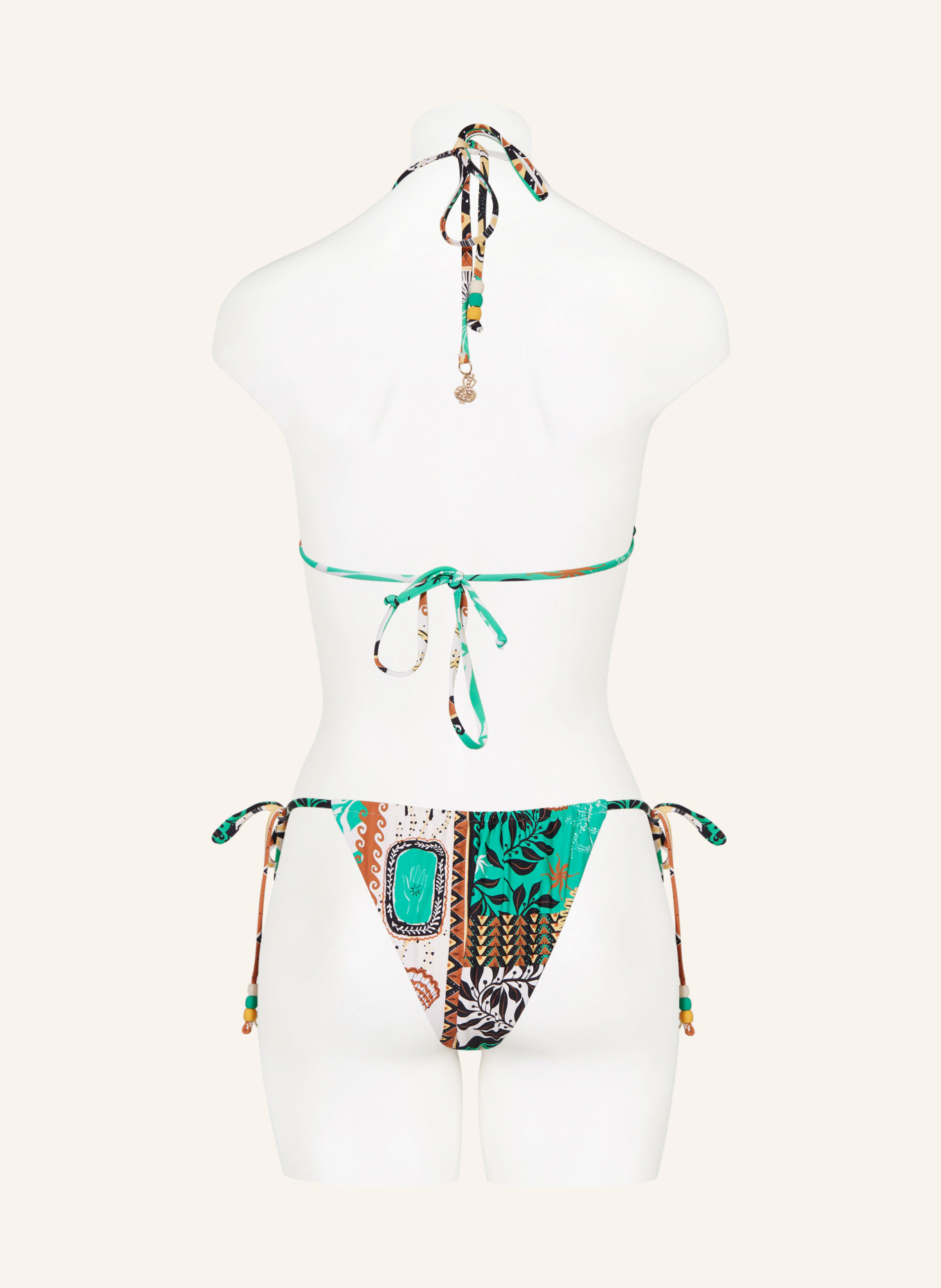 SEAFOLLY Brazilian bikini bottoms ATLANTIS, Color: ECRU/ BLACK/ BROWN (Image 3)