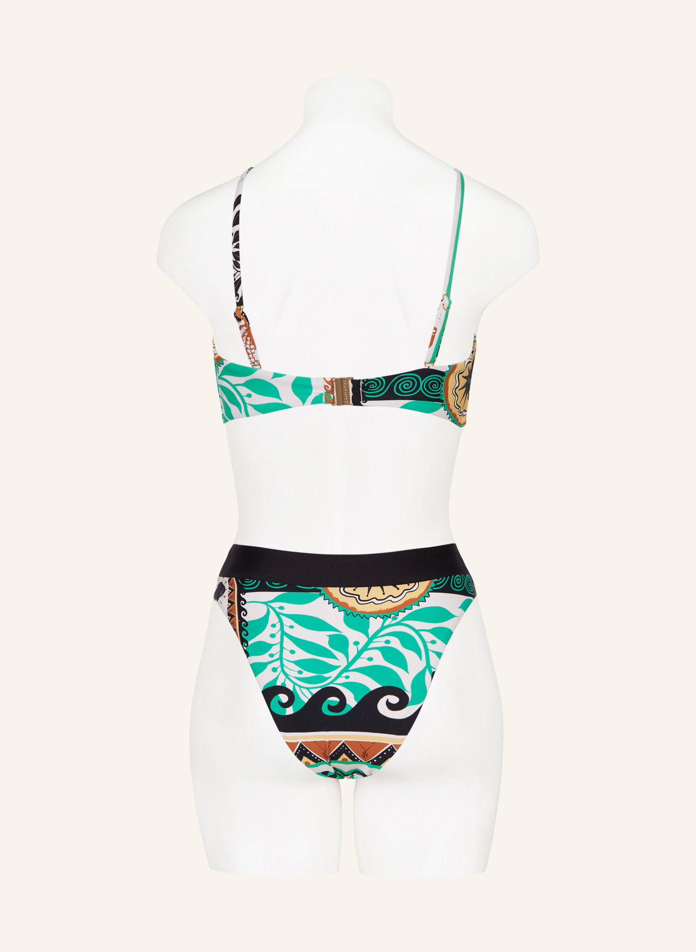SEAFOLLY Bralette bikini top ATLANTIS, Color: ECRU/ GREEN/ BROWN (Image 3)