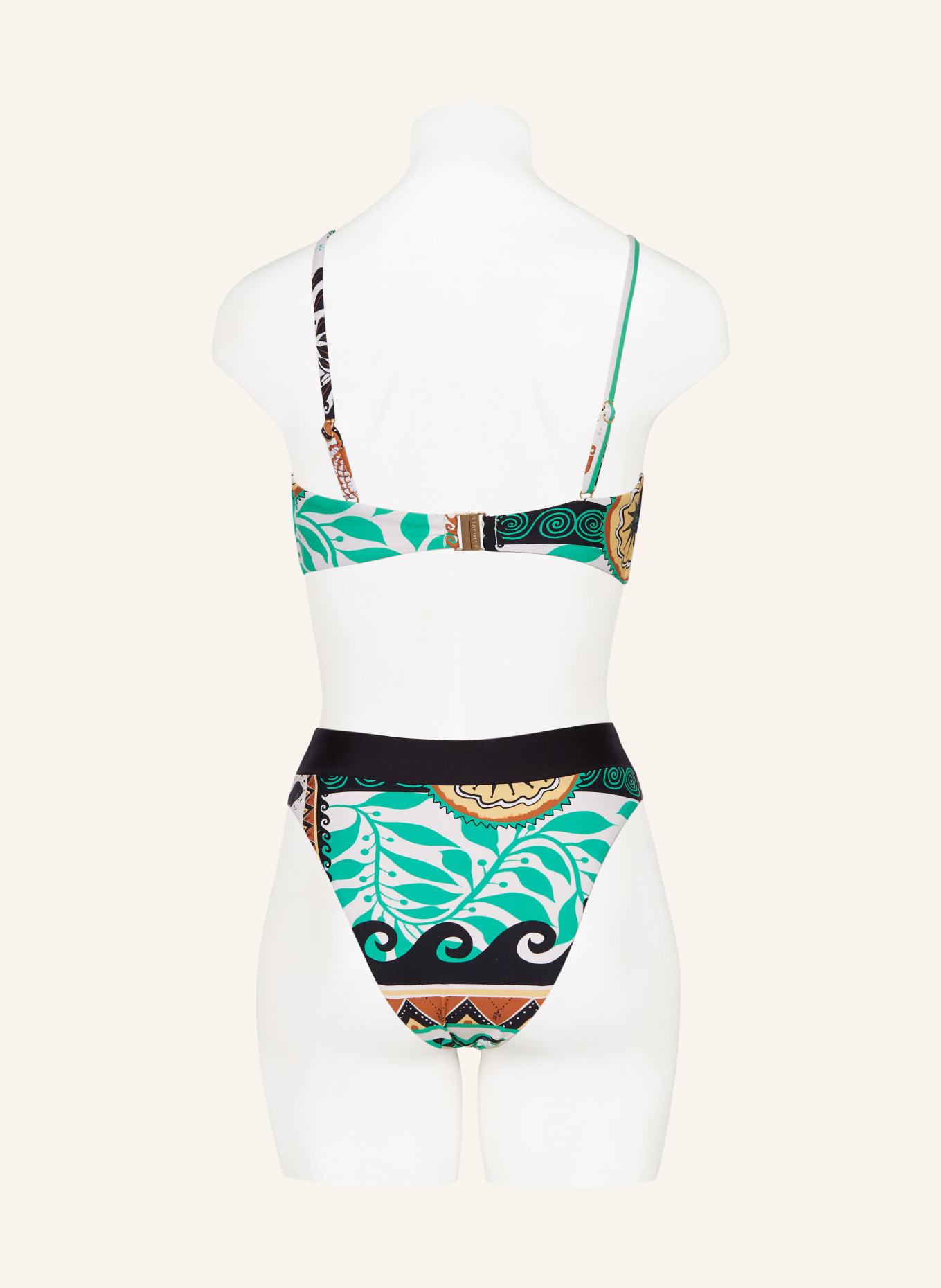 SEAFOLLY High-waist bikini bottoms ATLANTIS, Color: ECRU/ GREEN/ BROWN (Image 3)