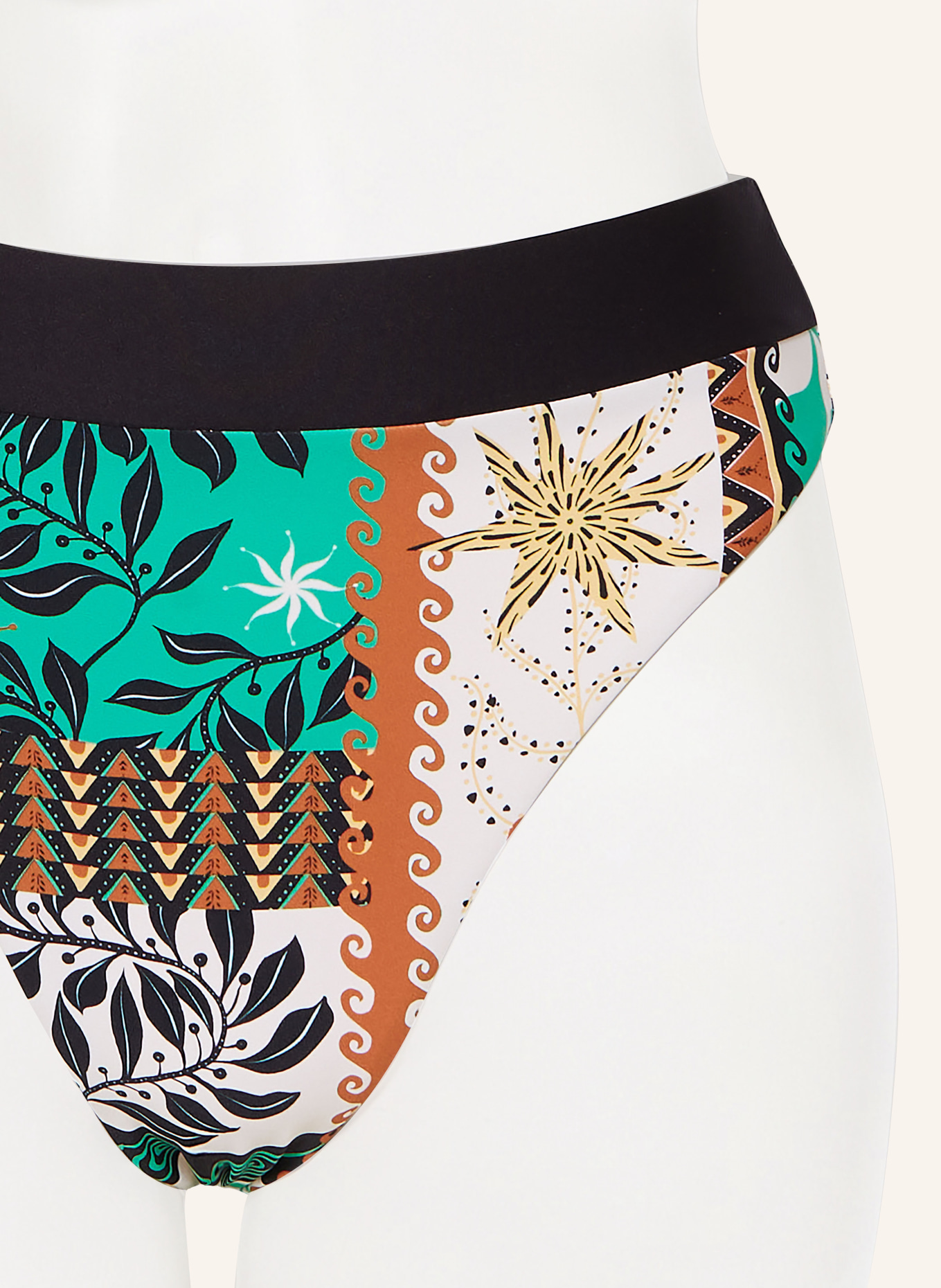 SEAFOLLY High-waist bikini bottoms ATLANTIS, Color: ECRU/ GREEN/ BROWN (Image 4)