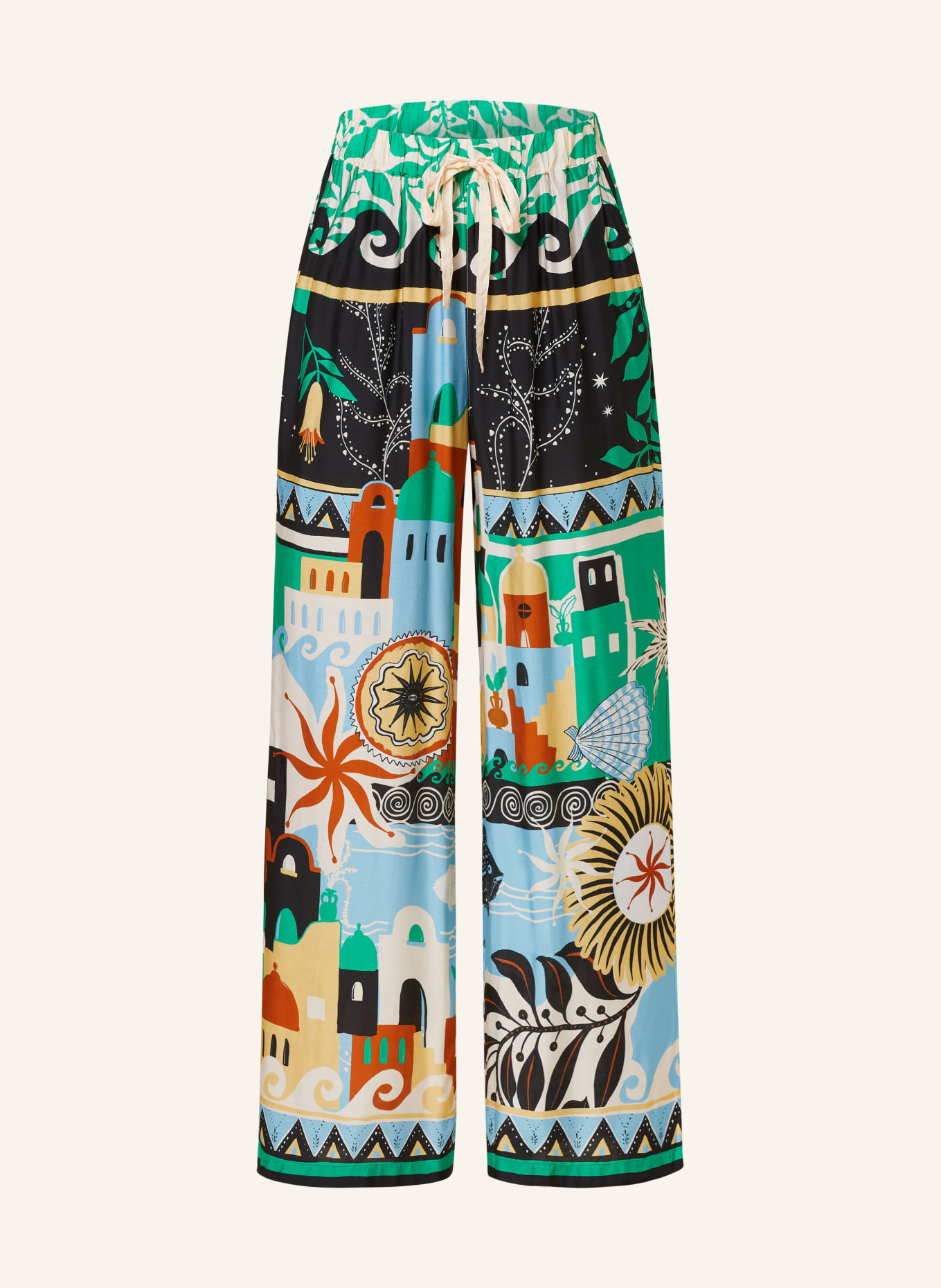 SEAFOLLY Marlene kalhoty ATLANTIS s hedvábím, Barva: REŽNÁ/ ZELENÁ/ ŽLUTÁ (Obrázek 1)