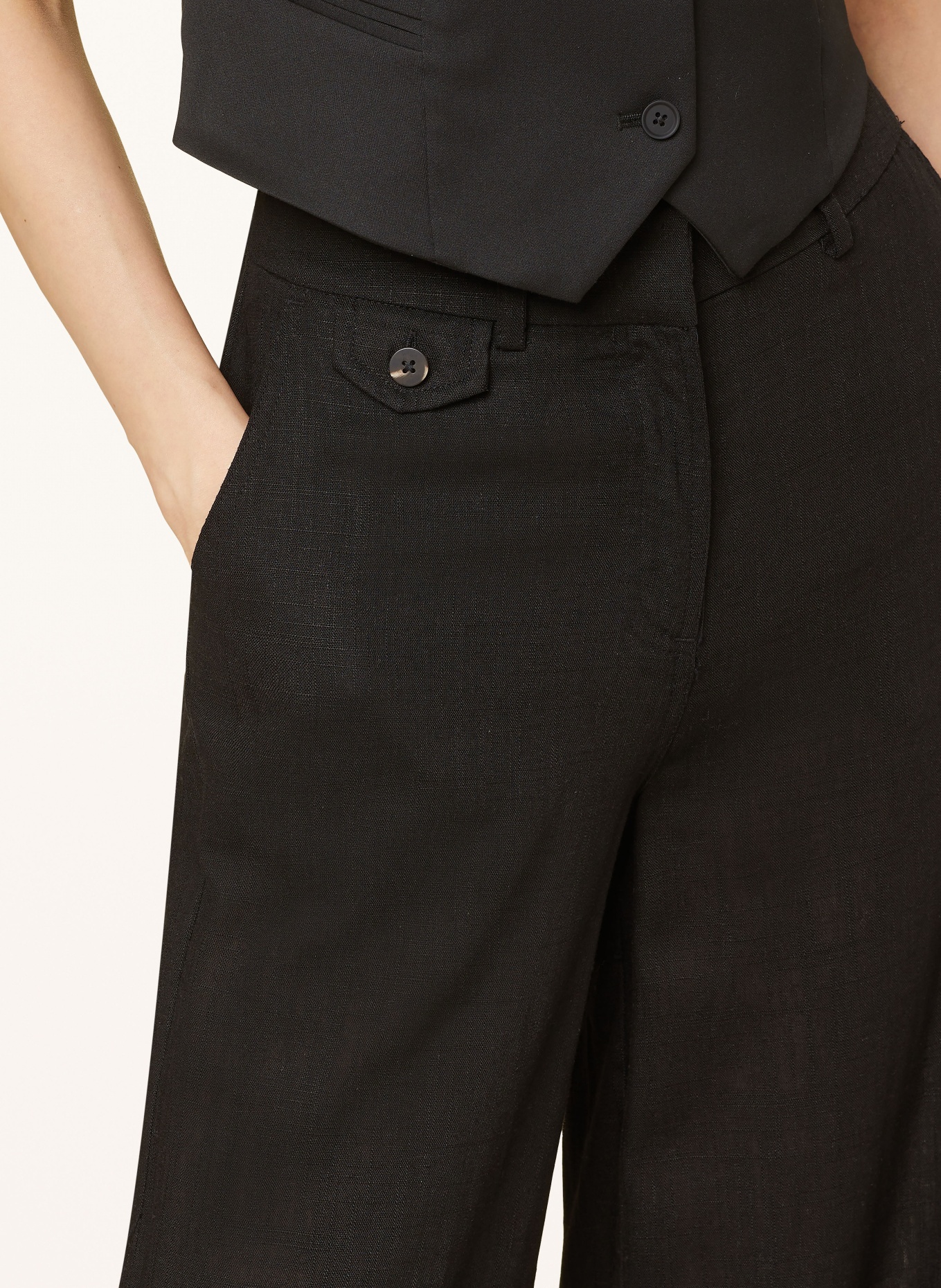 ROUGE VILA Wide leg trousers, Color: BLACK (Image 5)