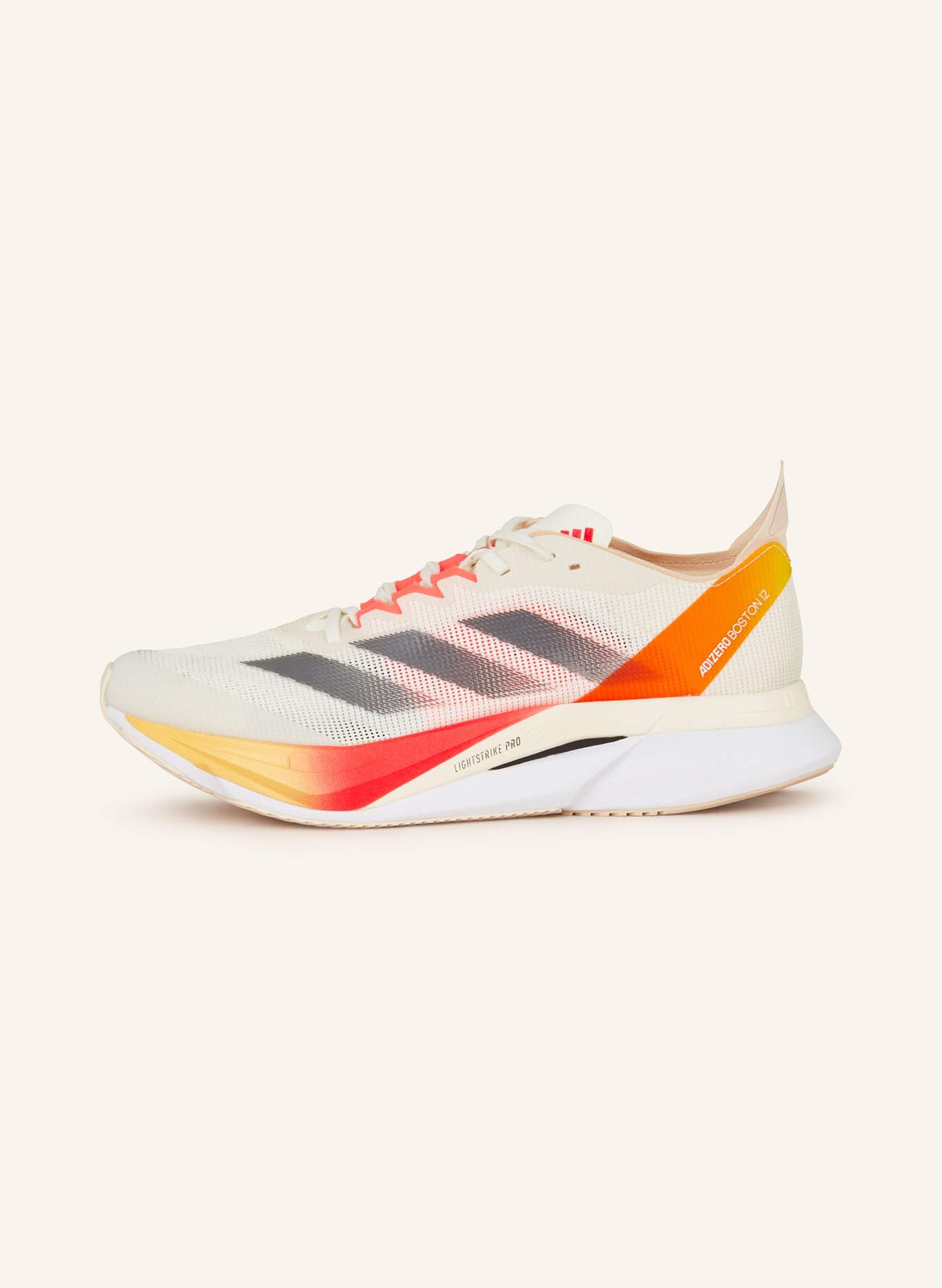 adidas Running shoes ADIZERO BOSTON 12, Color: ECRU/ NEON ORANGE/ DARK GRAY (Image 4)