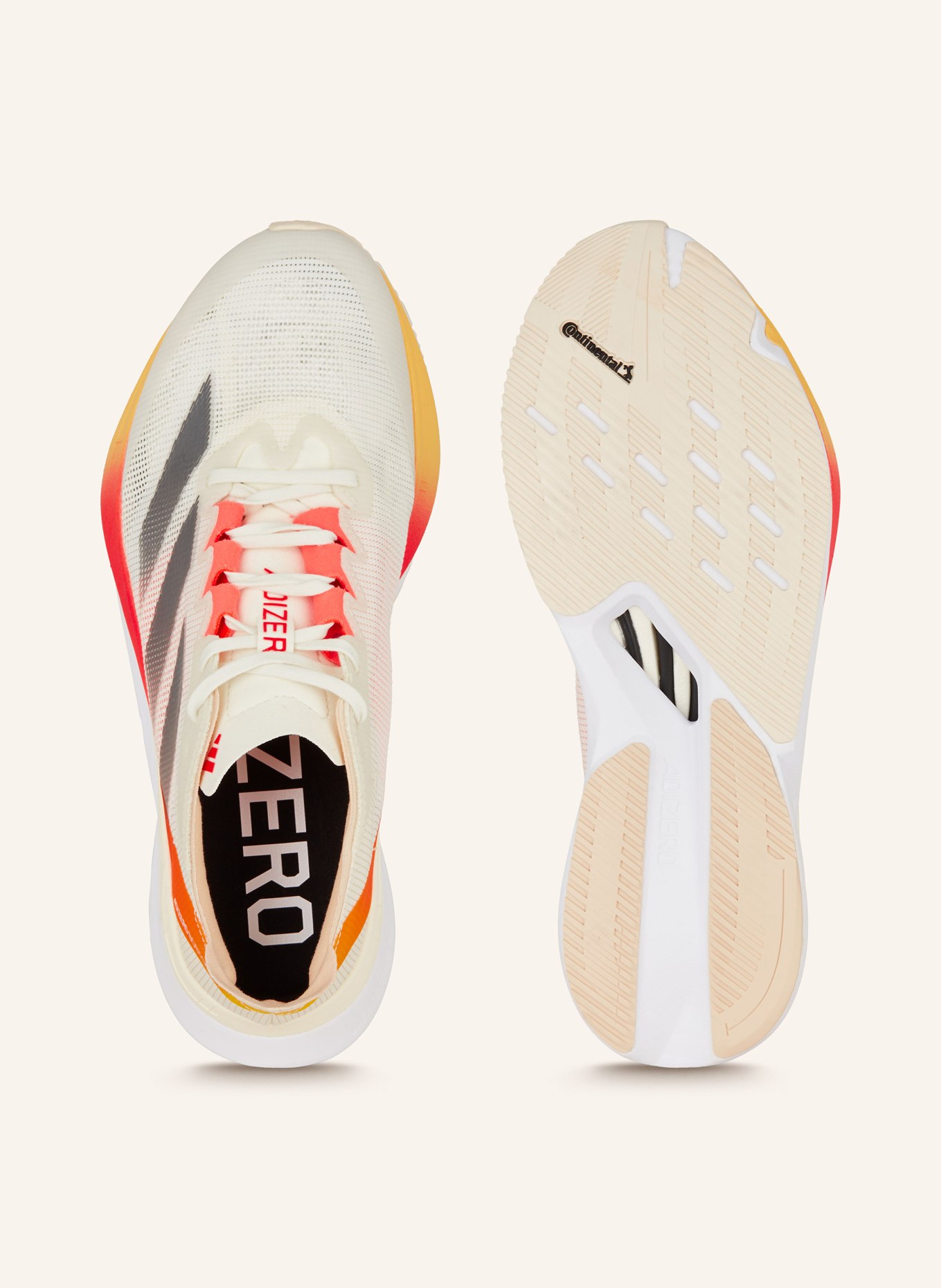 adidas Running shoes ADIZERO BOSTON 12, Color: ECRU/ NEON ORANGE/ DARK GRAY (Image 5)