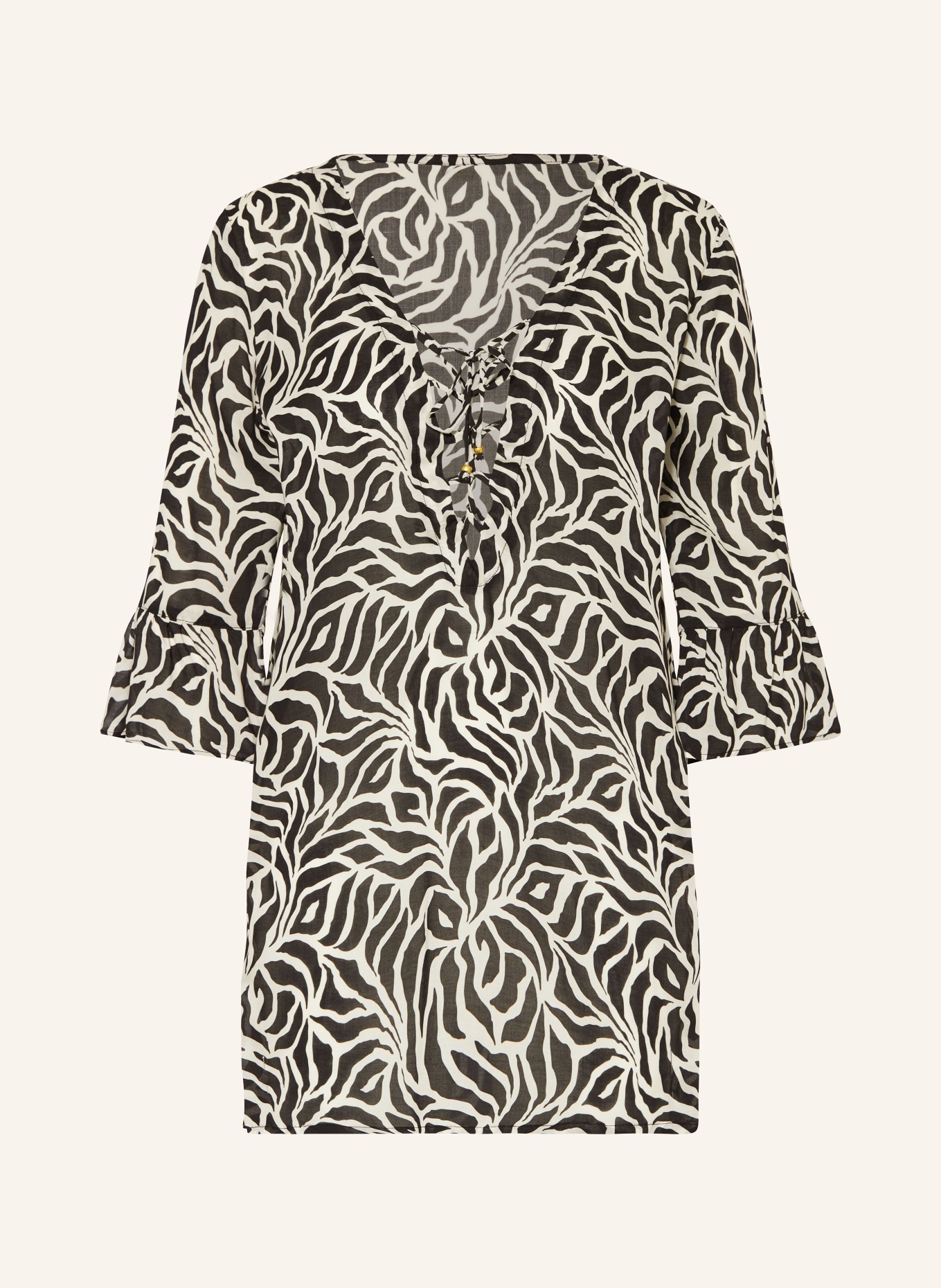 BANANA MOON COUTURE Strandkleid ZEBRAVOIL HOALA, Farbe: SCHWARZ/ WEISS (Bild 1)