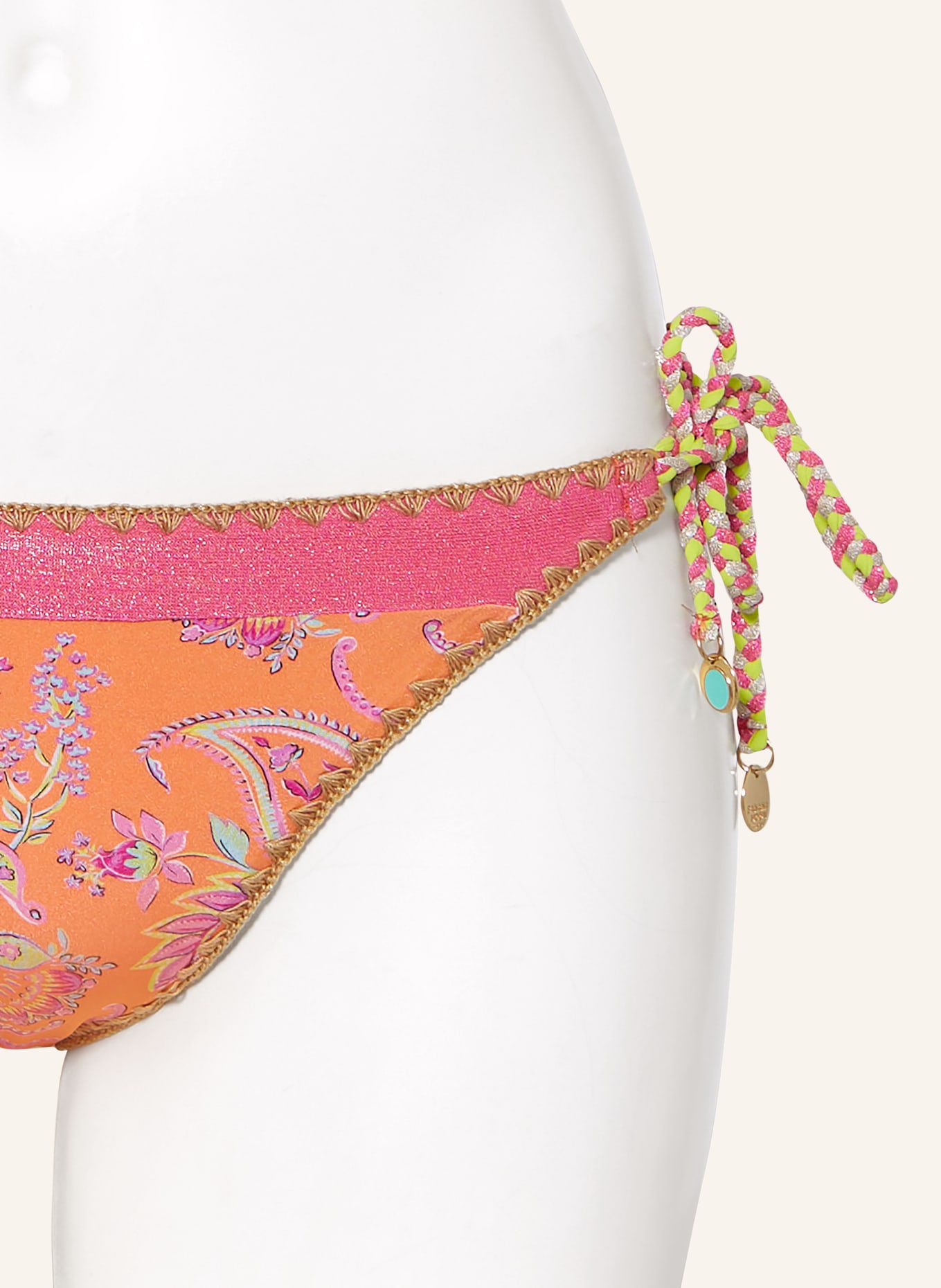 BANANA MOON COUTURE Triangel-Bikini-Hose BLIKA ADORNO, Farbe: ORANGE/ PINK (Bild 4)