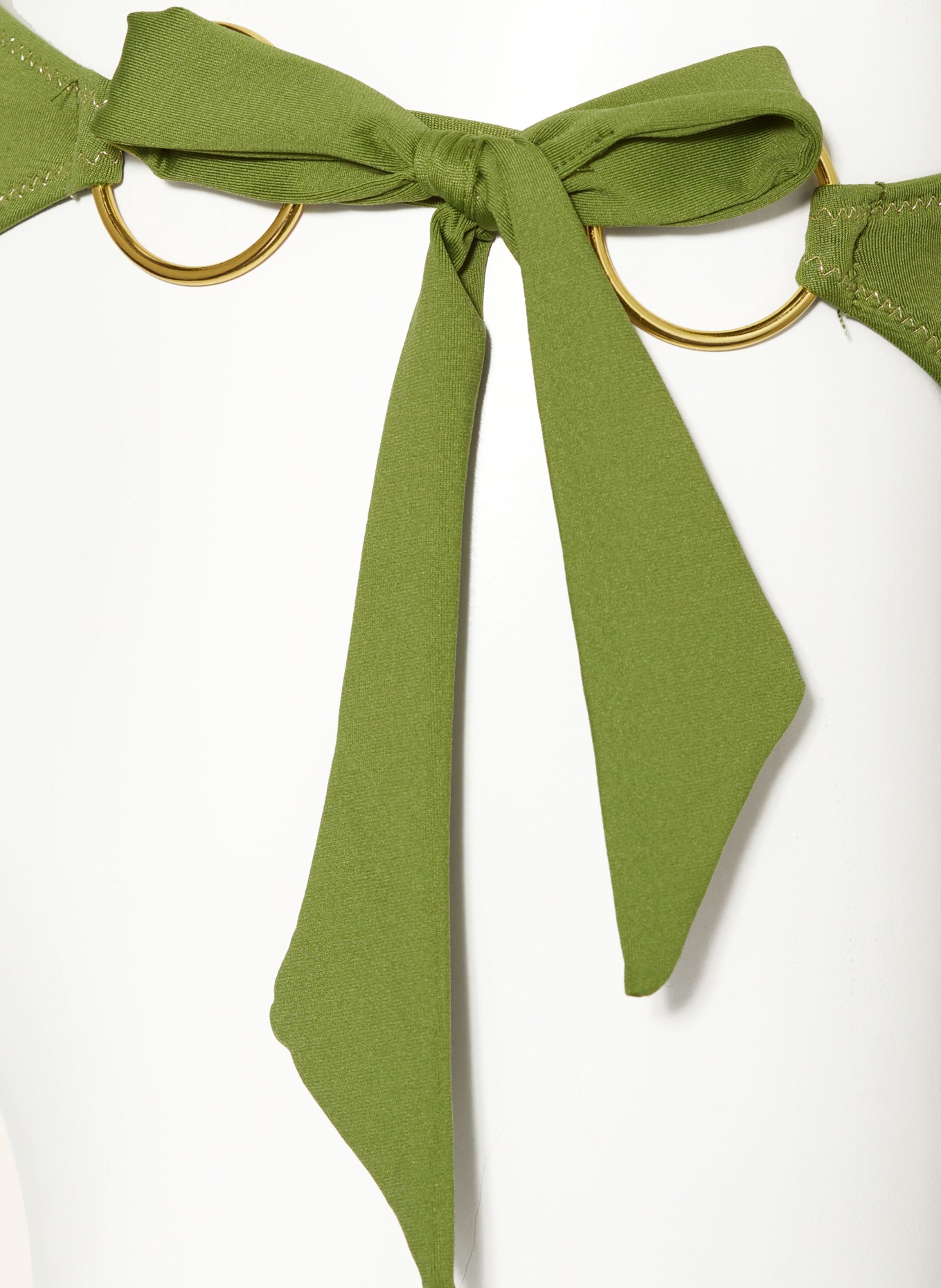 BANANA MOON COUTURE Triangel-Bikini-Hose TAKIA SUNCREST mit Glitzergarn: OLIV