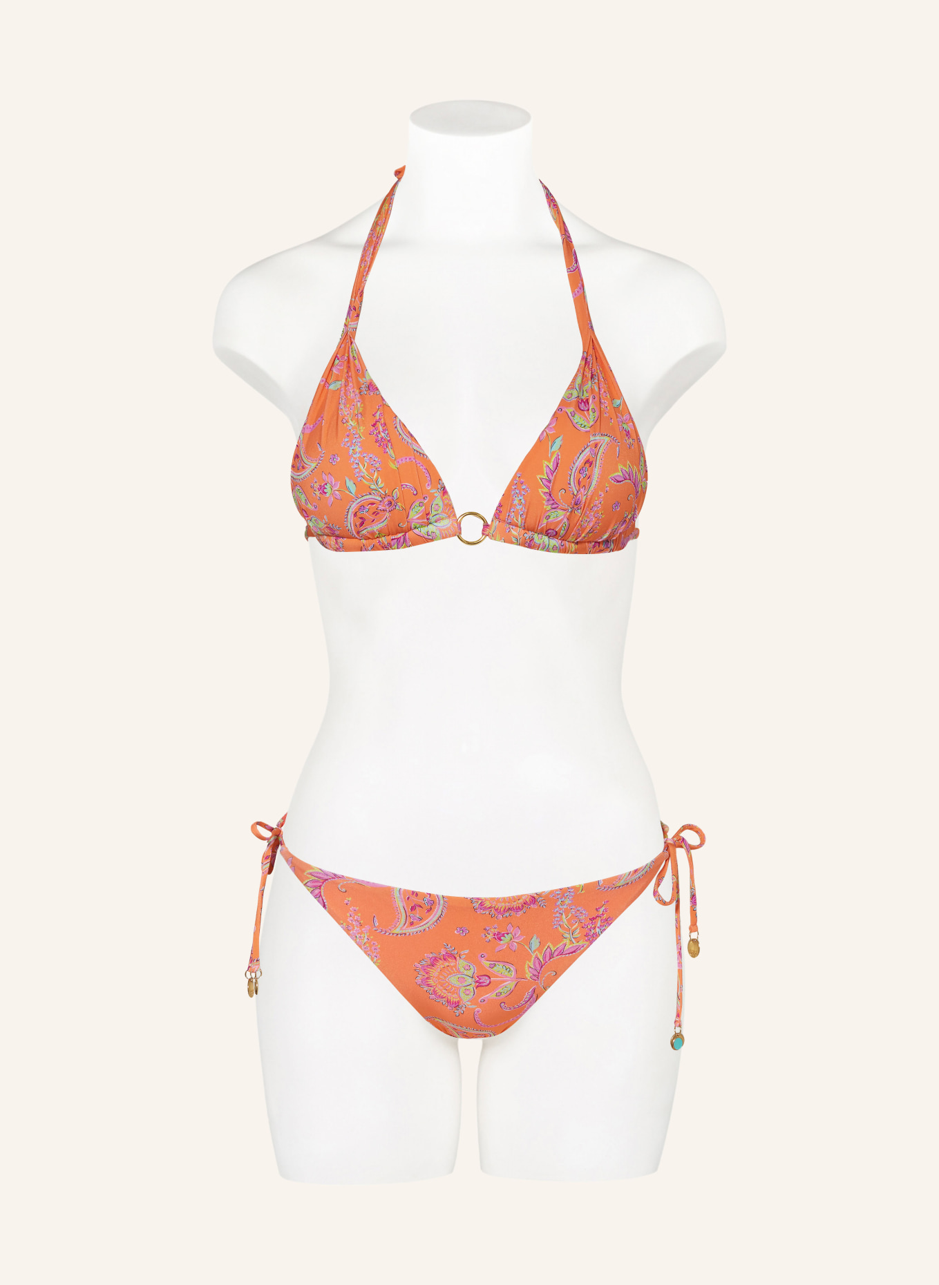 BANANA MOON COUTURE Triangle bikini bottoms TOSCA ALAKURI, Color: ORANGE/ PURPLE/ LIGHT GREEN (Image 2)