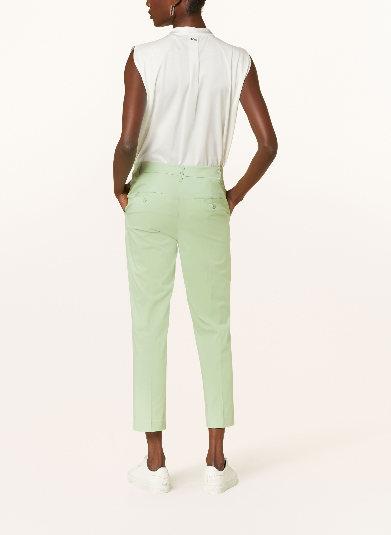 MARC CAIN 7/8 pants, Color: LIGHT GREEN (Image 3)