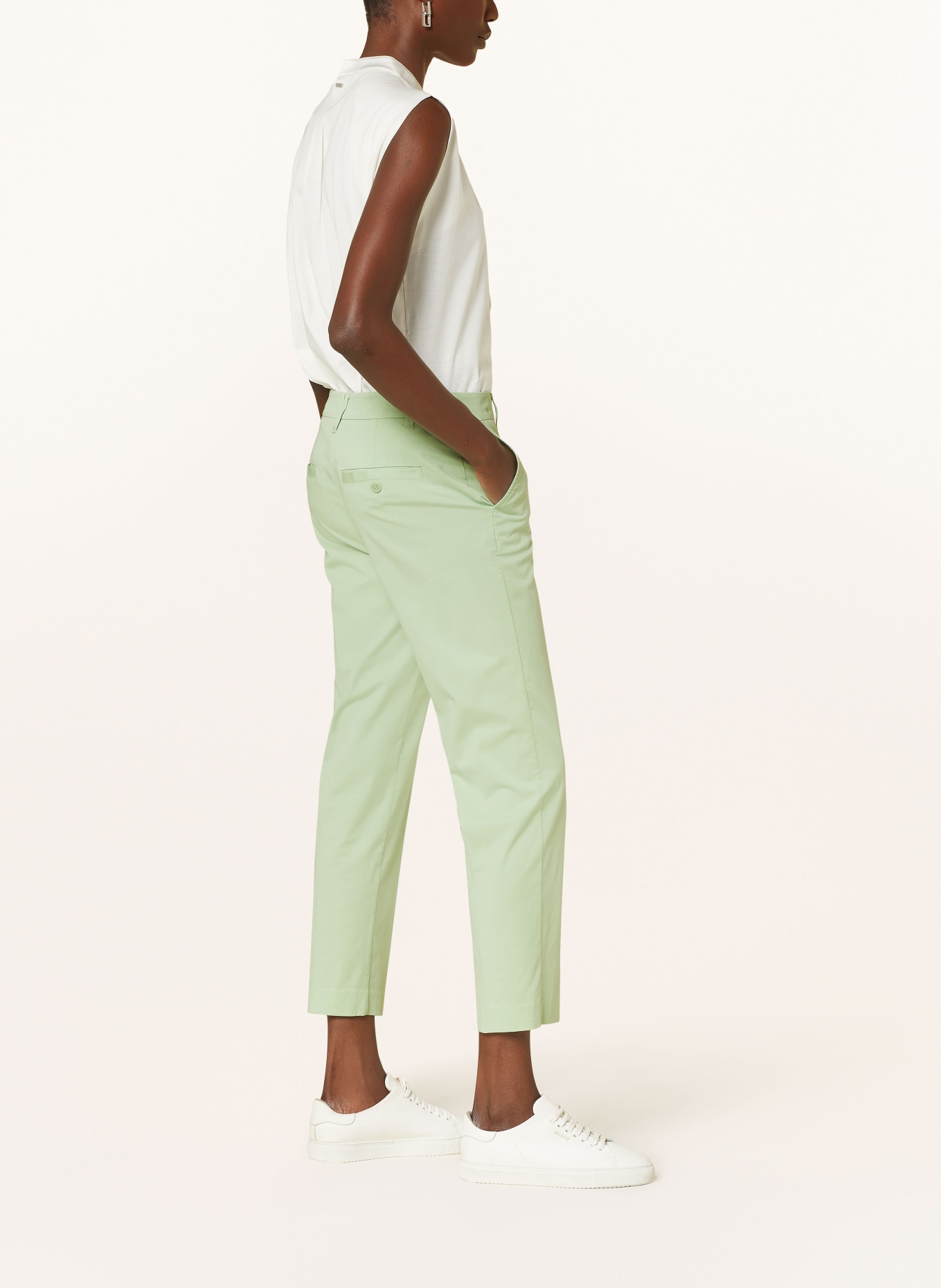 MARC CAIN 7/8 pants, Color: LIGHT GREEN (Image 4)